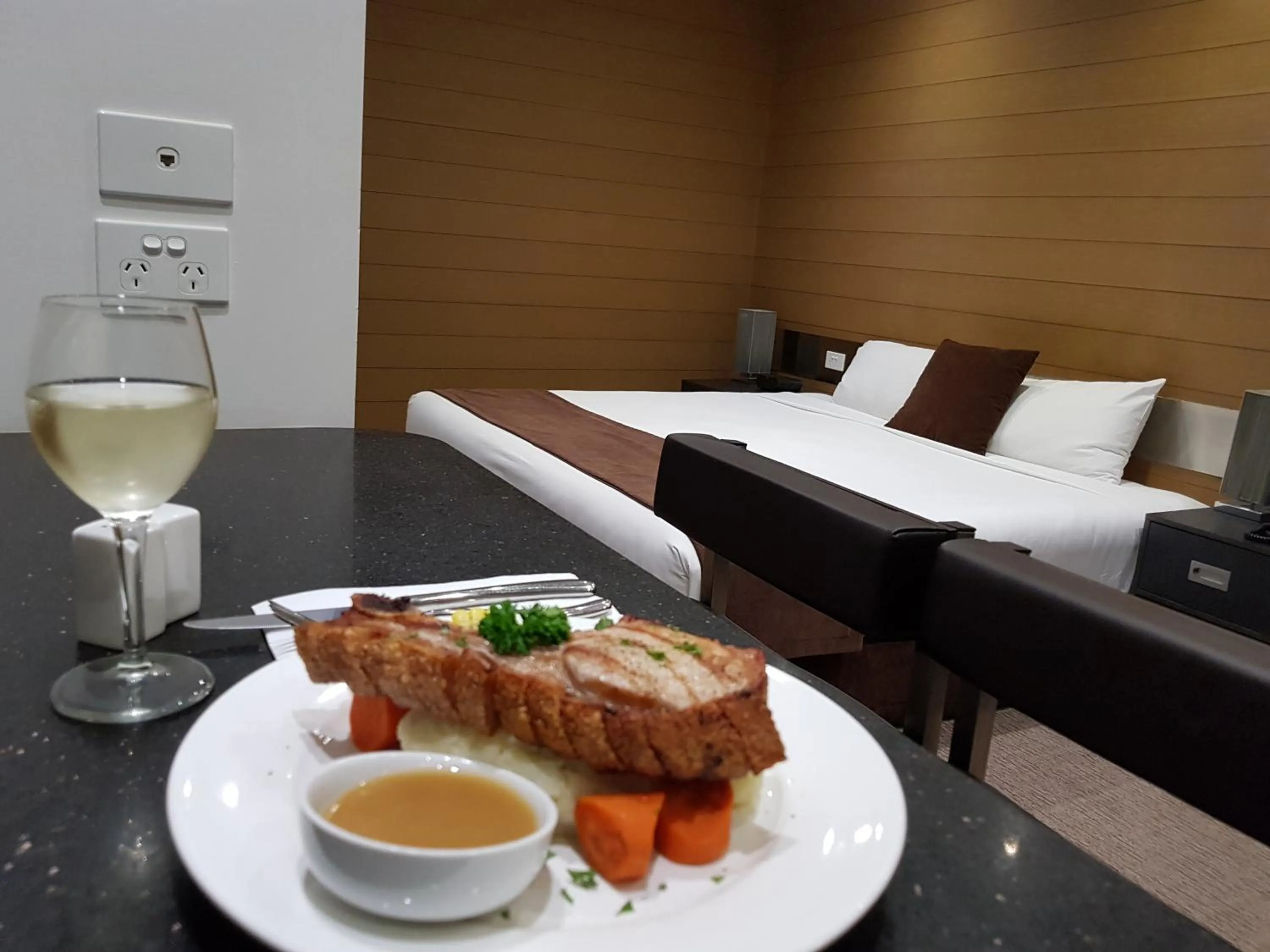 Food close-up in Moura Meridian Motel