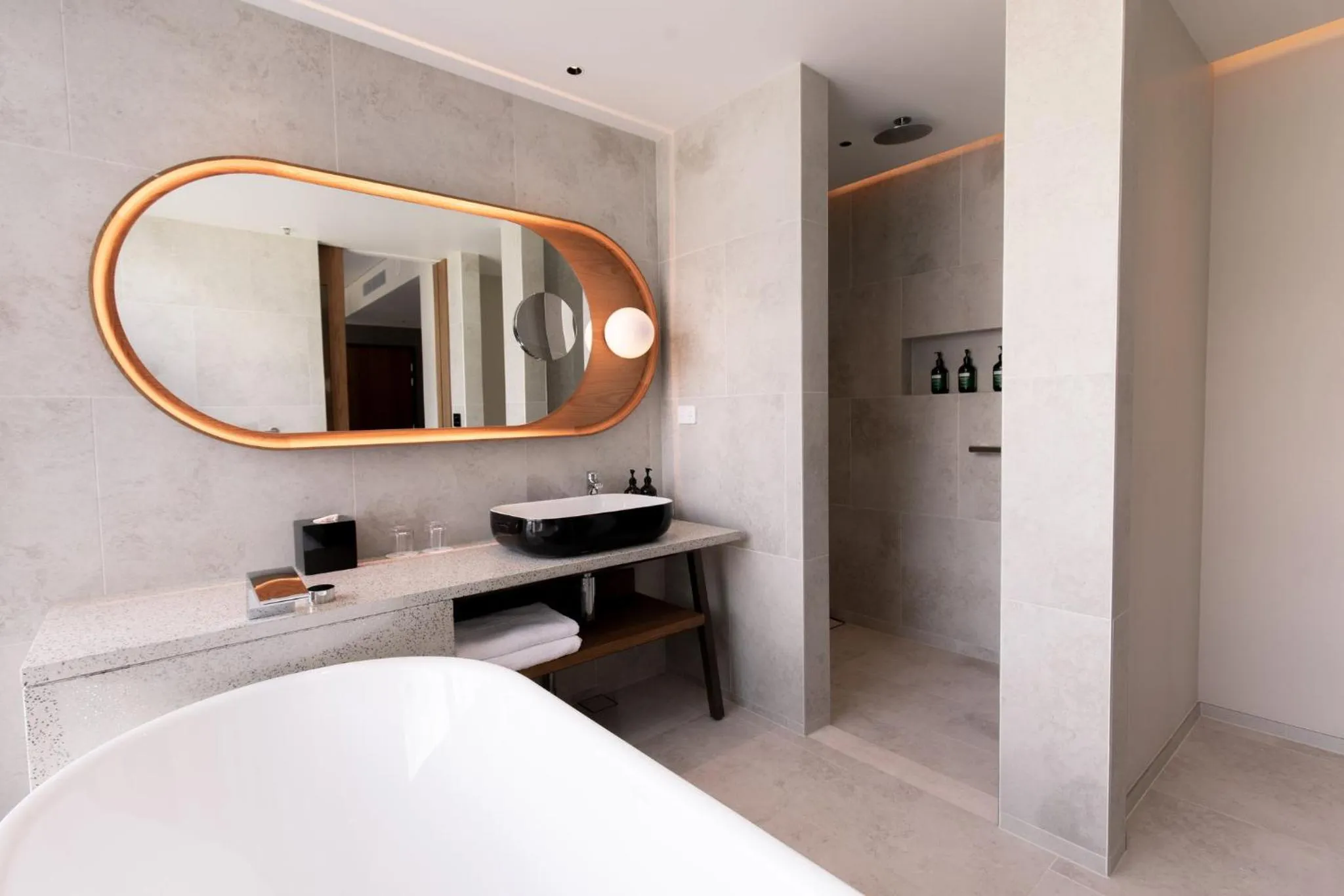 Bathroom, Bed in Crowne Plaza Hobart by IHG
