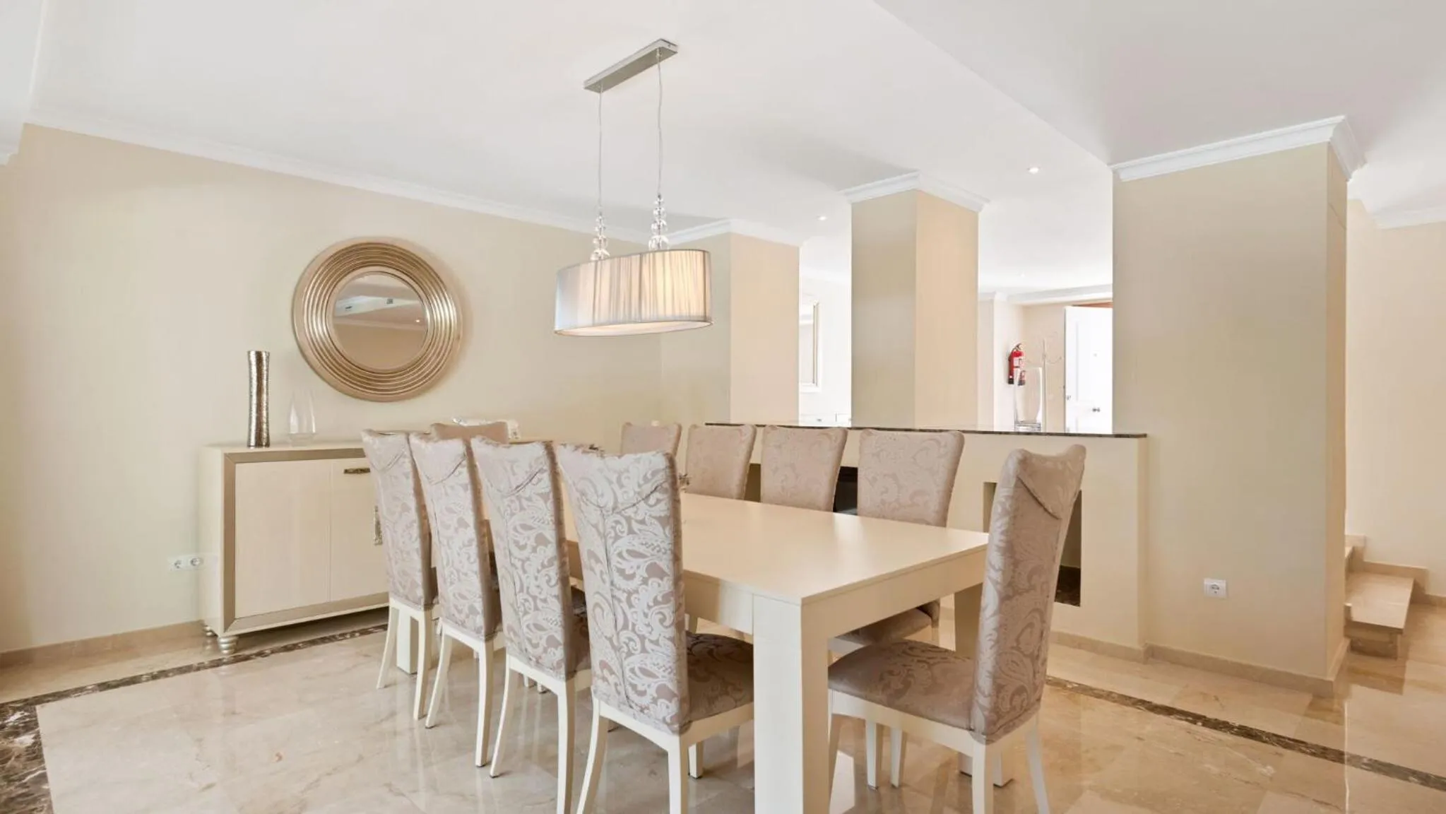 Dining area in Villa Marina