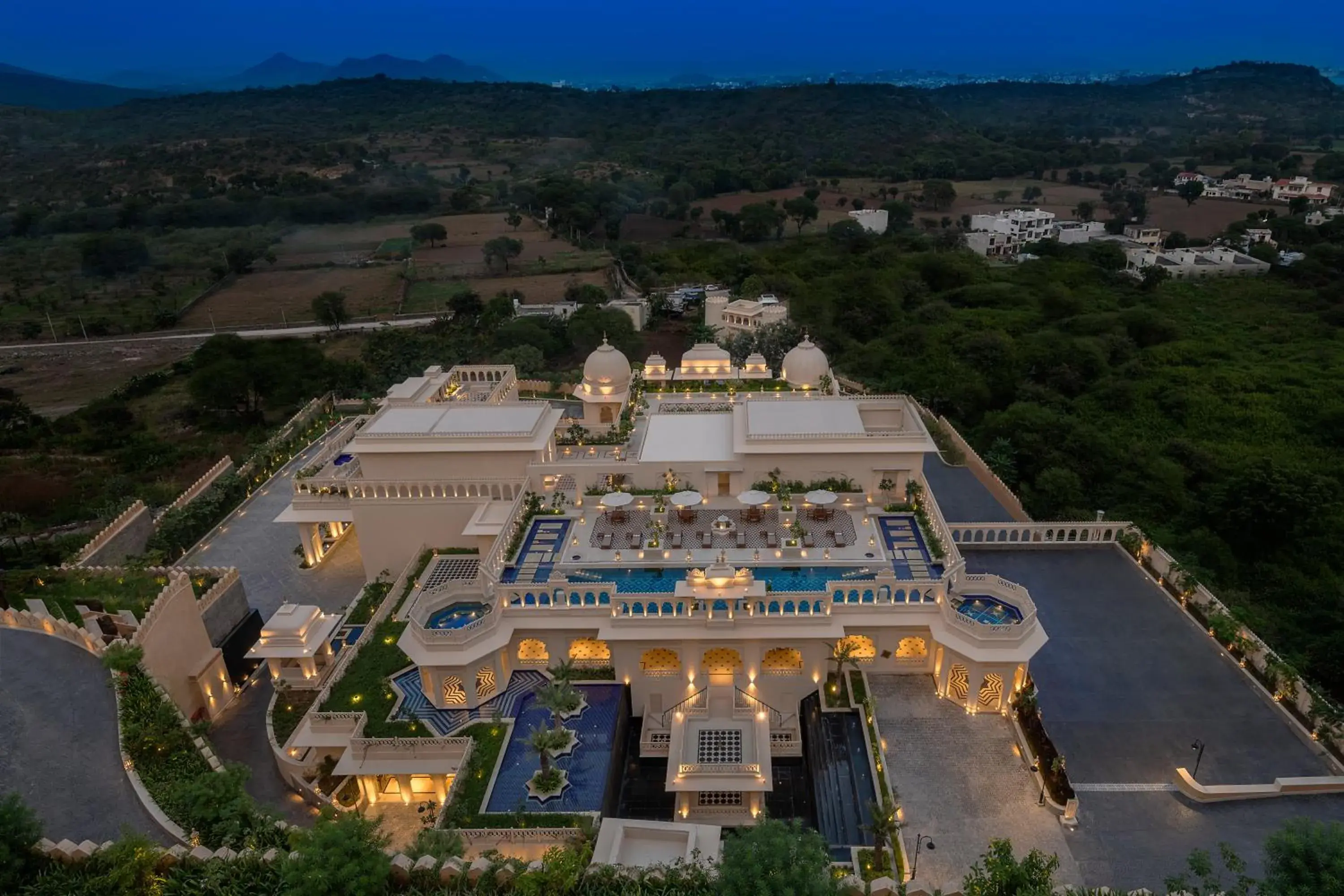 Bird's eye view in Aurika, Udaipur - Luxury by Lemon Tree Hotels Bird's eye view in Aurika, Udaipur - Luxury by Lemon Tree Hotels