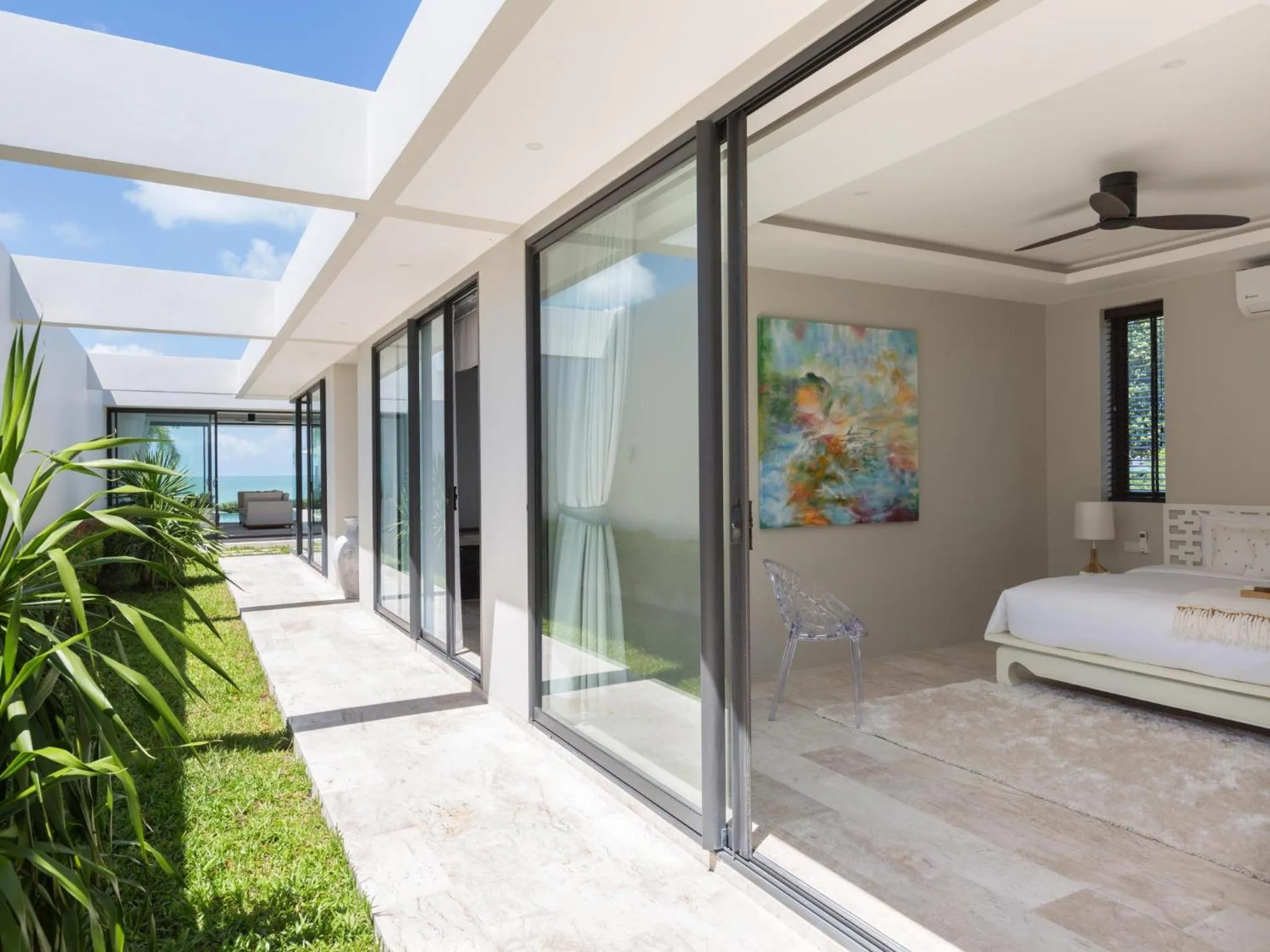 View (from property/room), Bed in Skye Beach Koh Samui