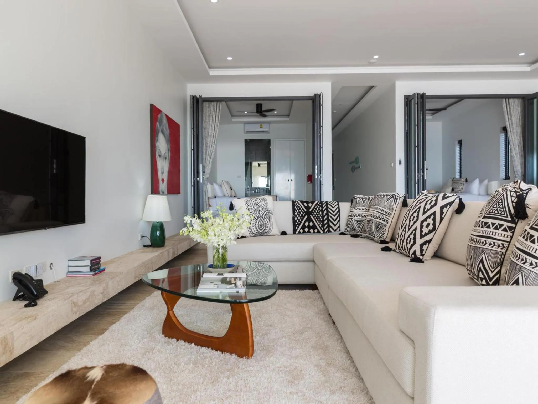 Communal lounge/ TV room in Skye Beach Koh Samui