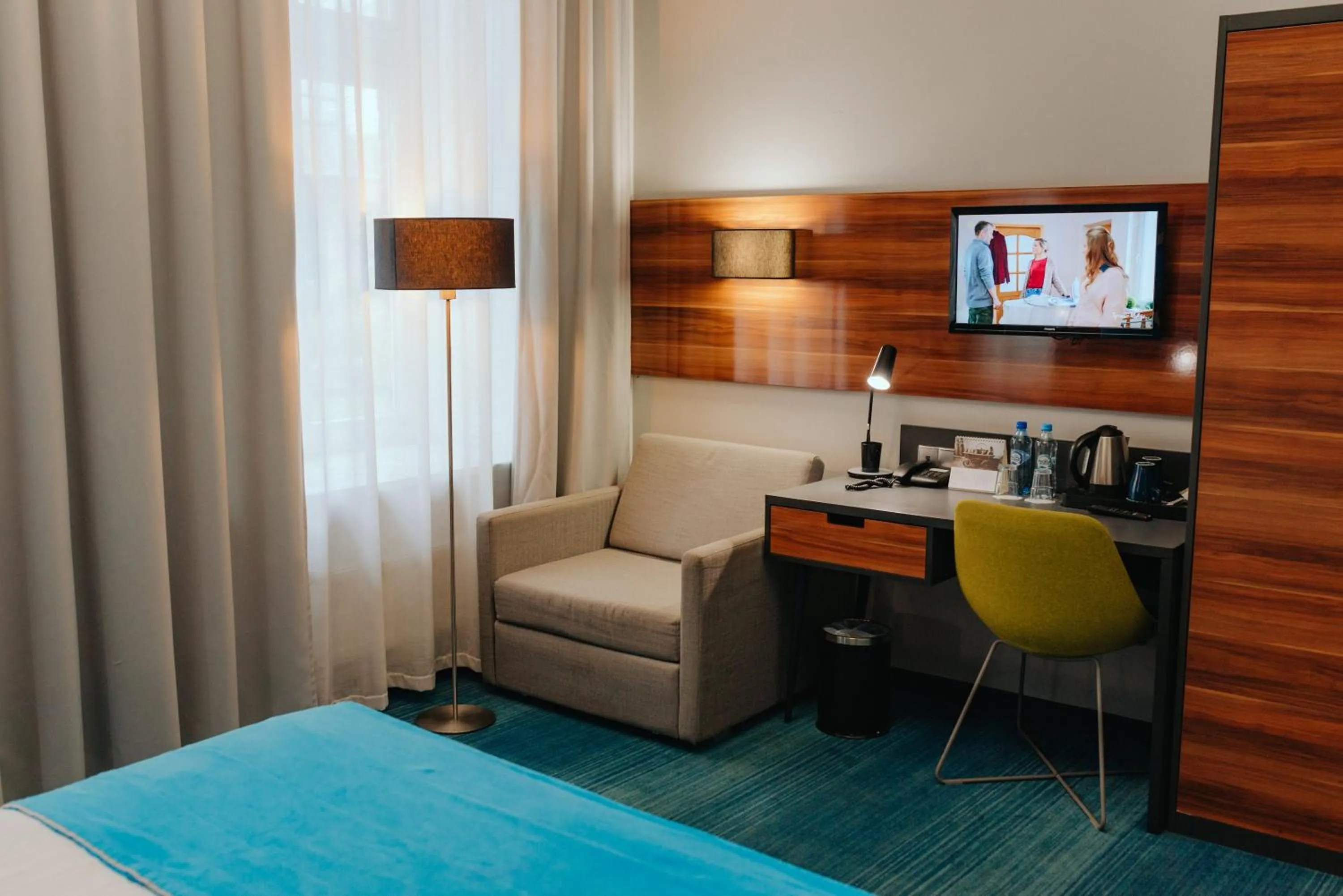 TV and multimedia, Bed in Arche Hotel Tobaco Łódź