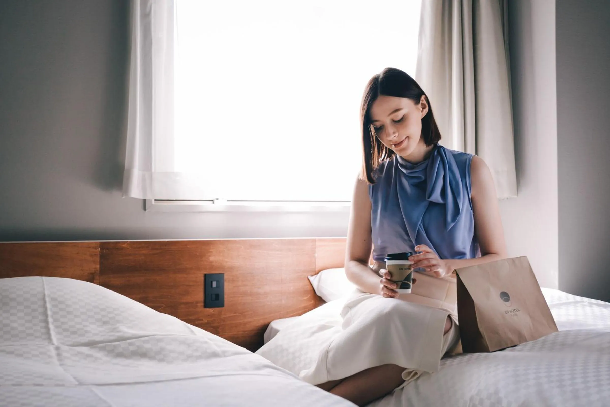 People, Bed in EN HOTEL Kyoto
