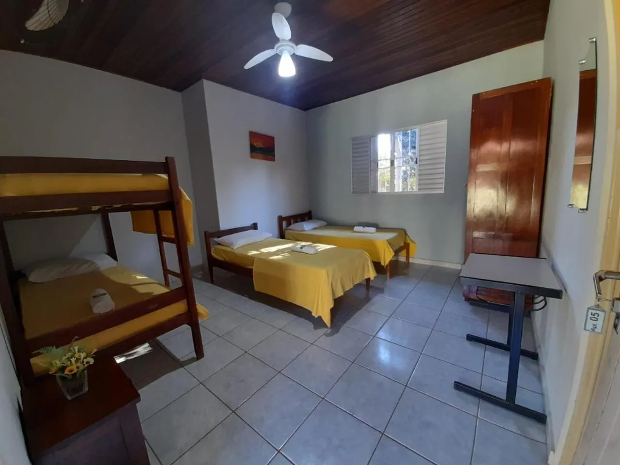 Bed in Pousada Meribá