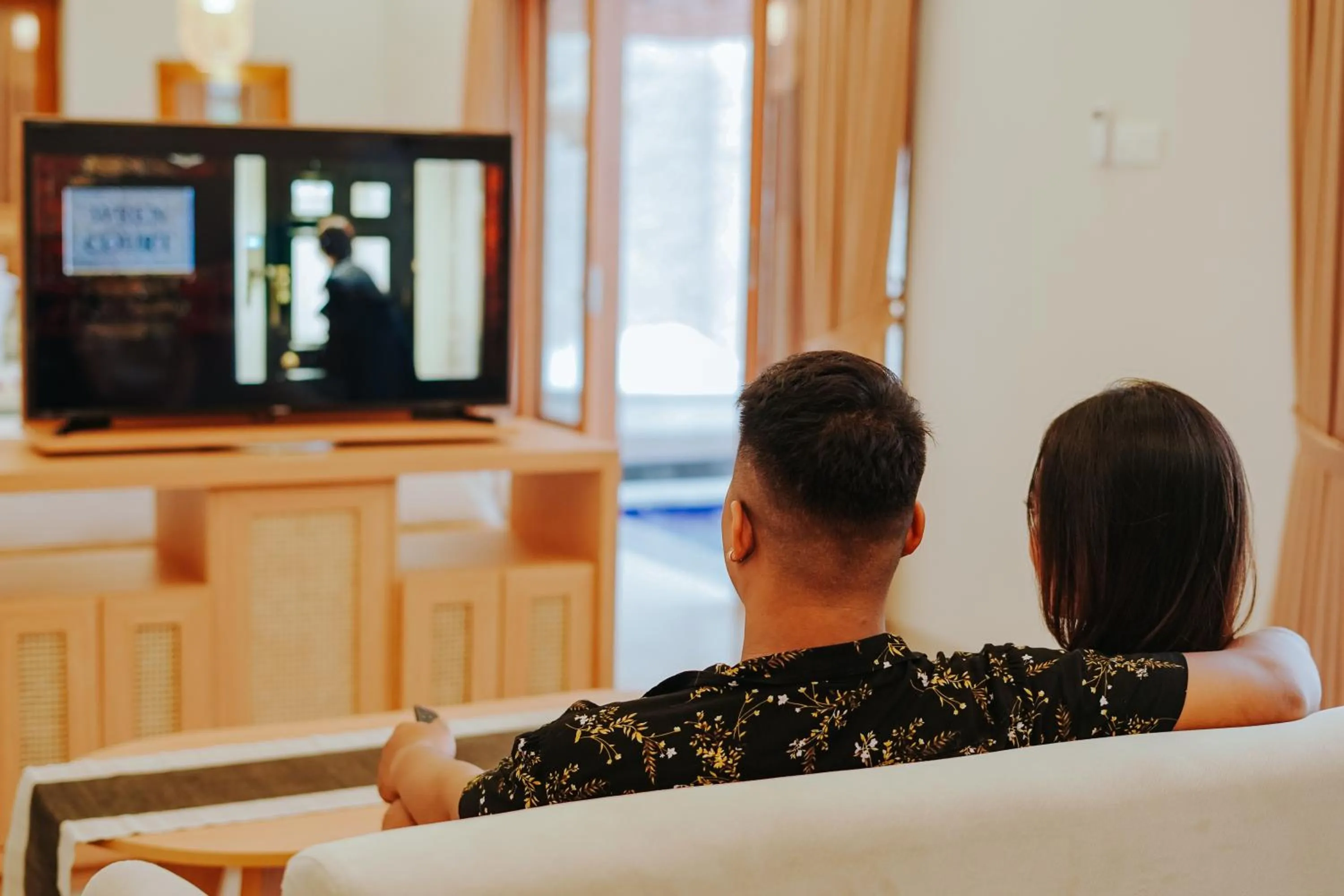 Communal lounge/ TV room in Three Brothers Bali Legian Bungalows & Villas