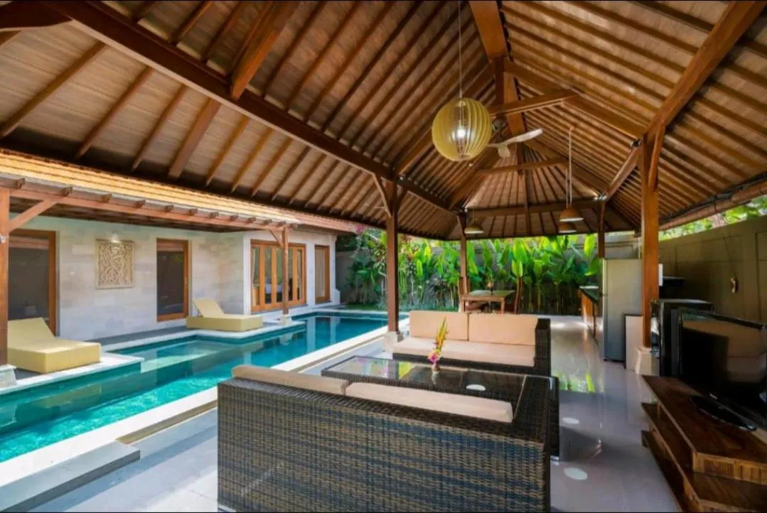 Pool view in Three Brothers Bali Legian Bungalows & Villas