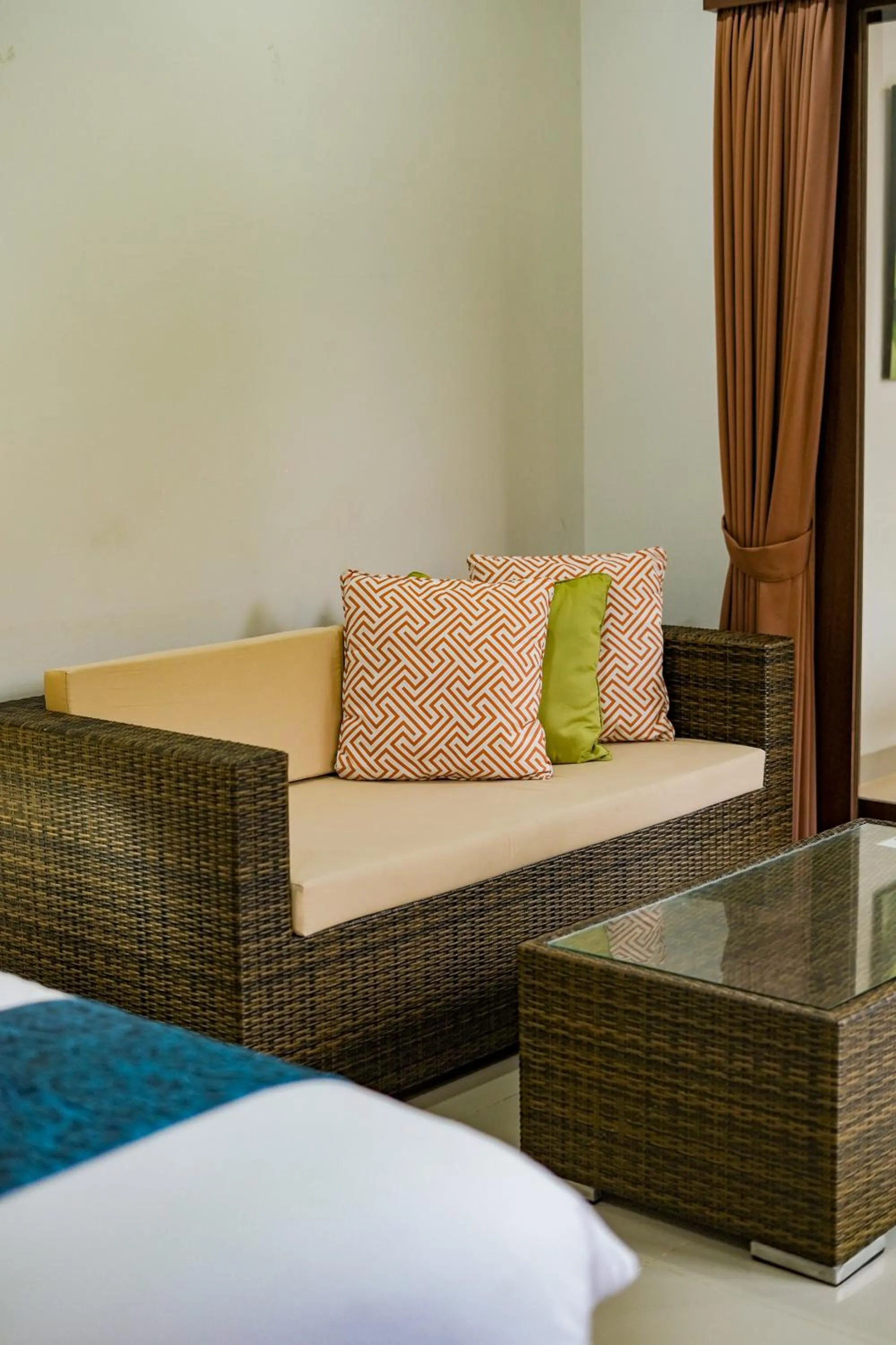 Living room, Bed in Three Brothers Bali Legian Bungalows & Villas