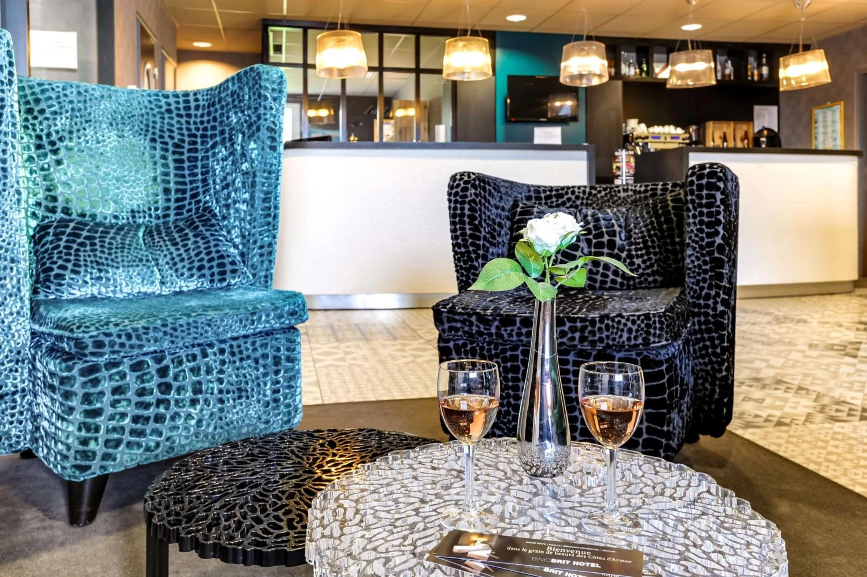 Lobby or reception in Brit Hotel Le Galion & Spa