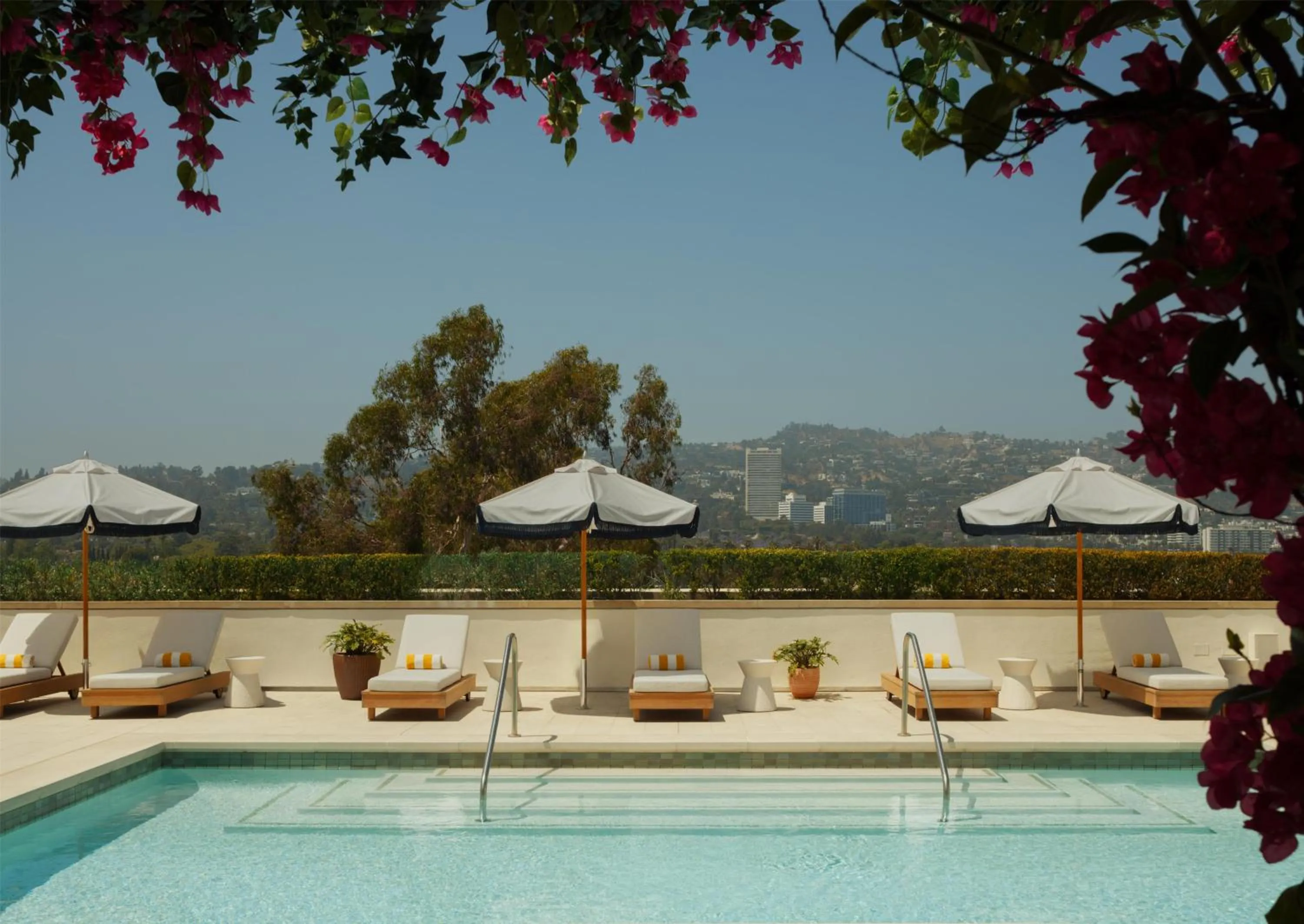 Pool view in L'Ermitage Beverly Hills