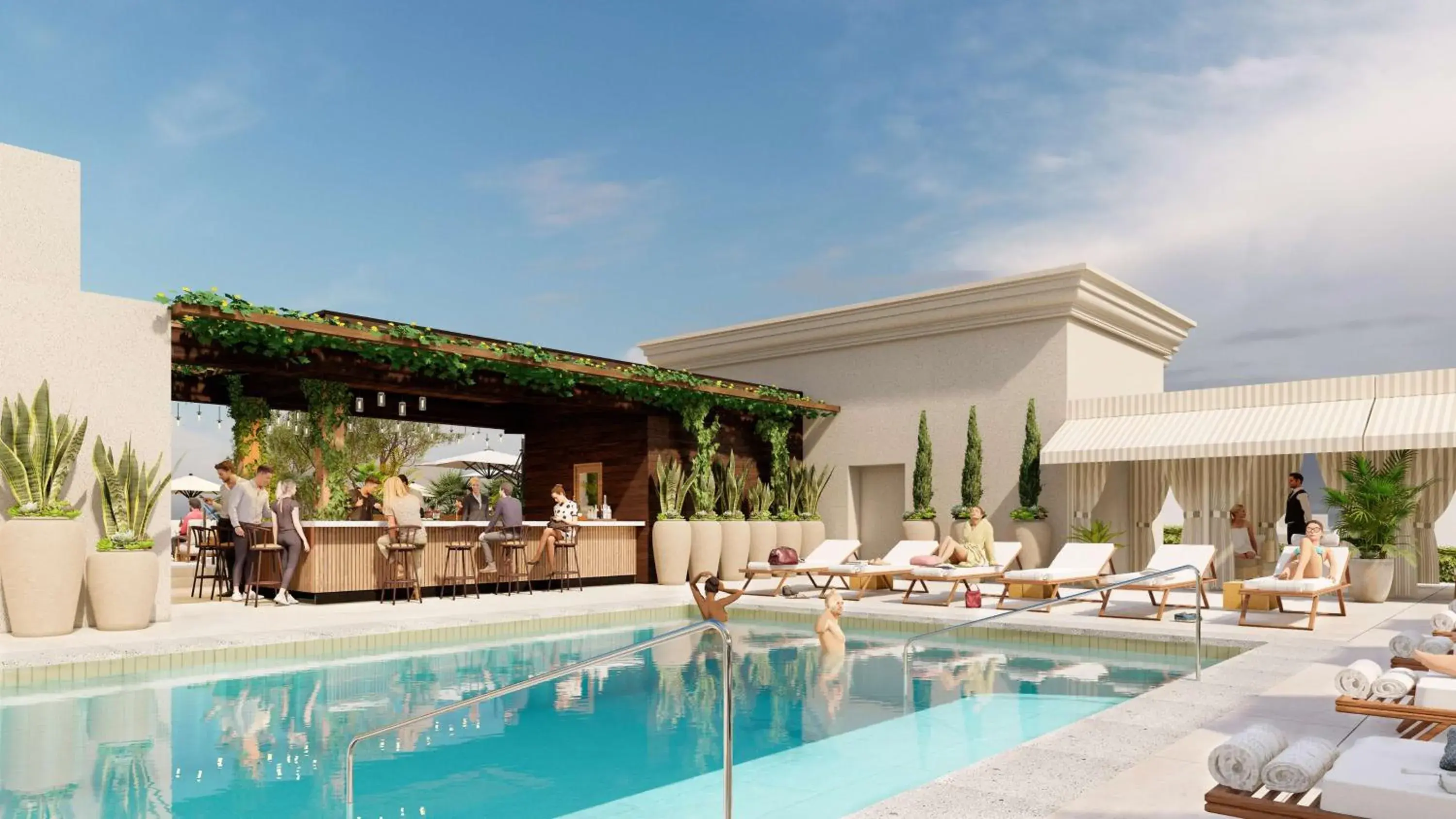 Property building in L'Ermitage Beverly Hills Property building in L'Ermitage Beverly Hills