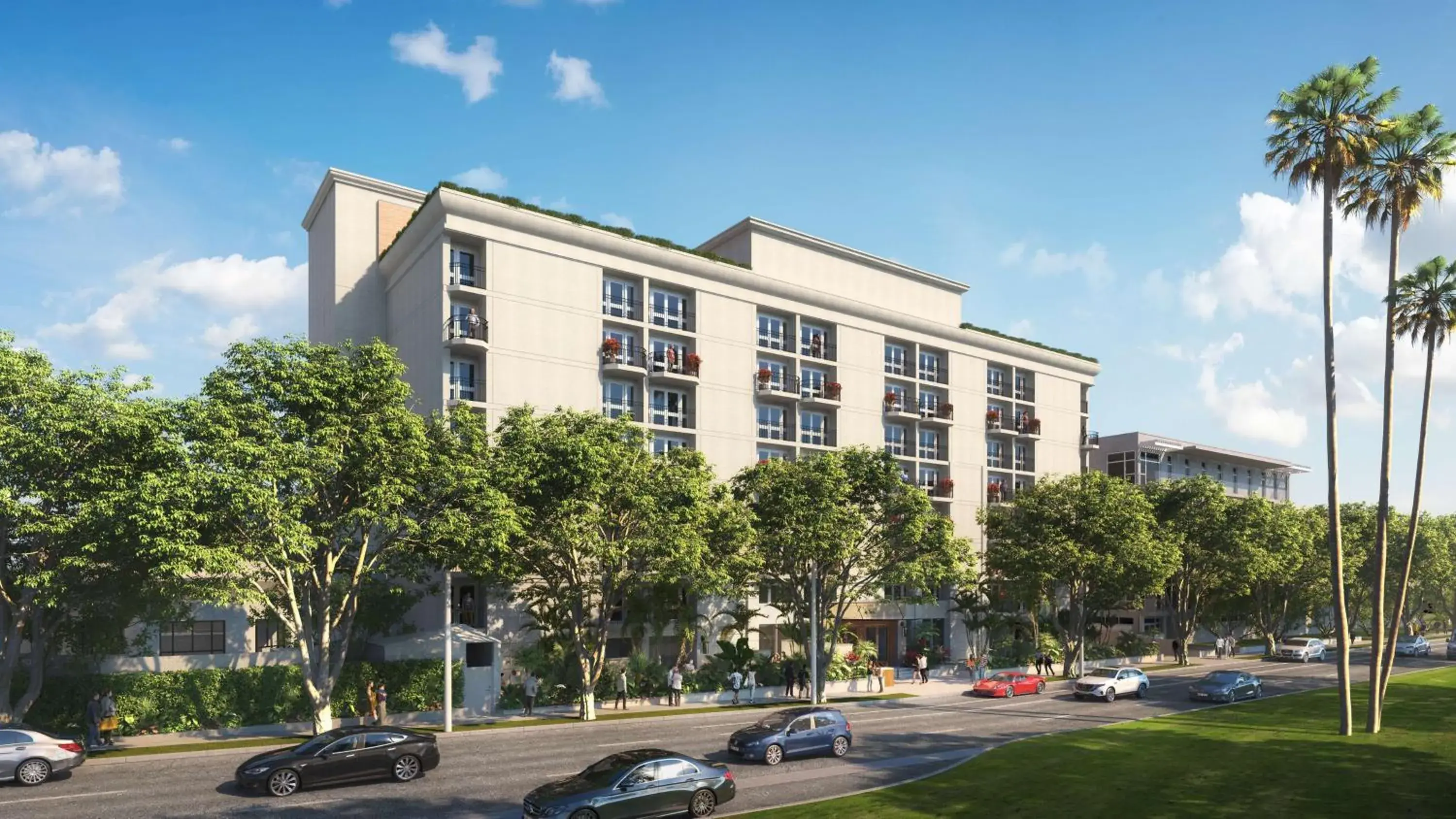 Property building in L'Ermitage Beverly Hills Property building in L'Ermitage Beverly Hills
