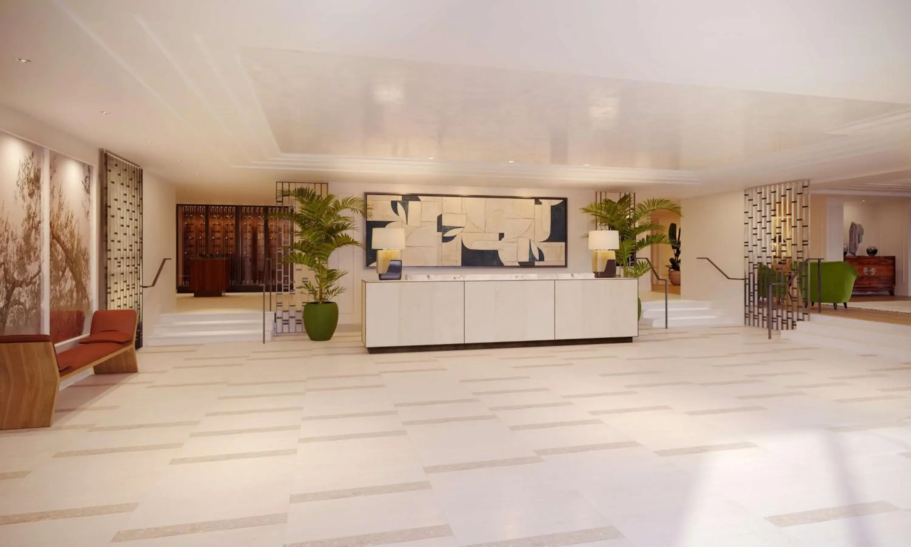 Lobby or reception in L'Ermitage Beverly Hills Lobby or reception in L'Ermitage Beverly Hills