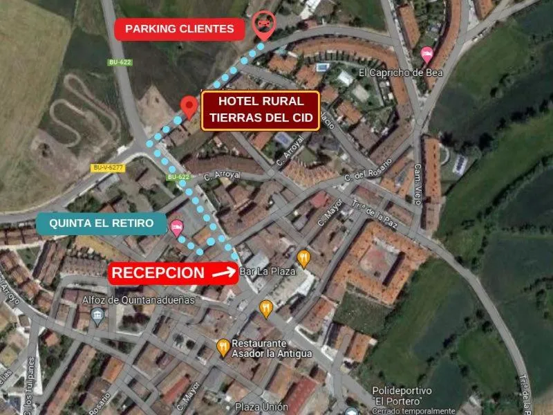 Lobby or reception in Hotel Rural Tierras del Cid