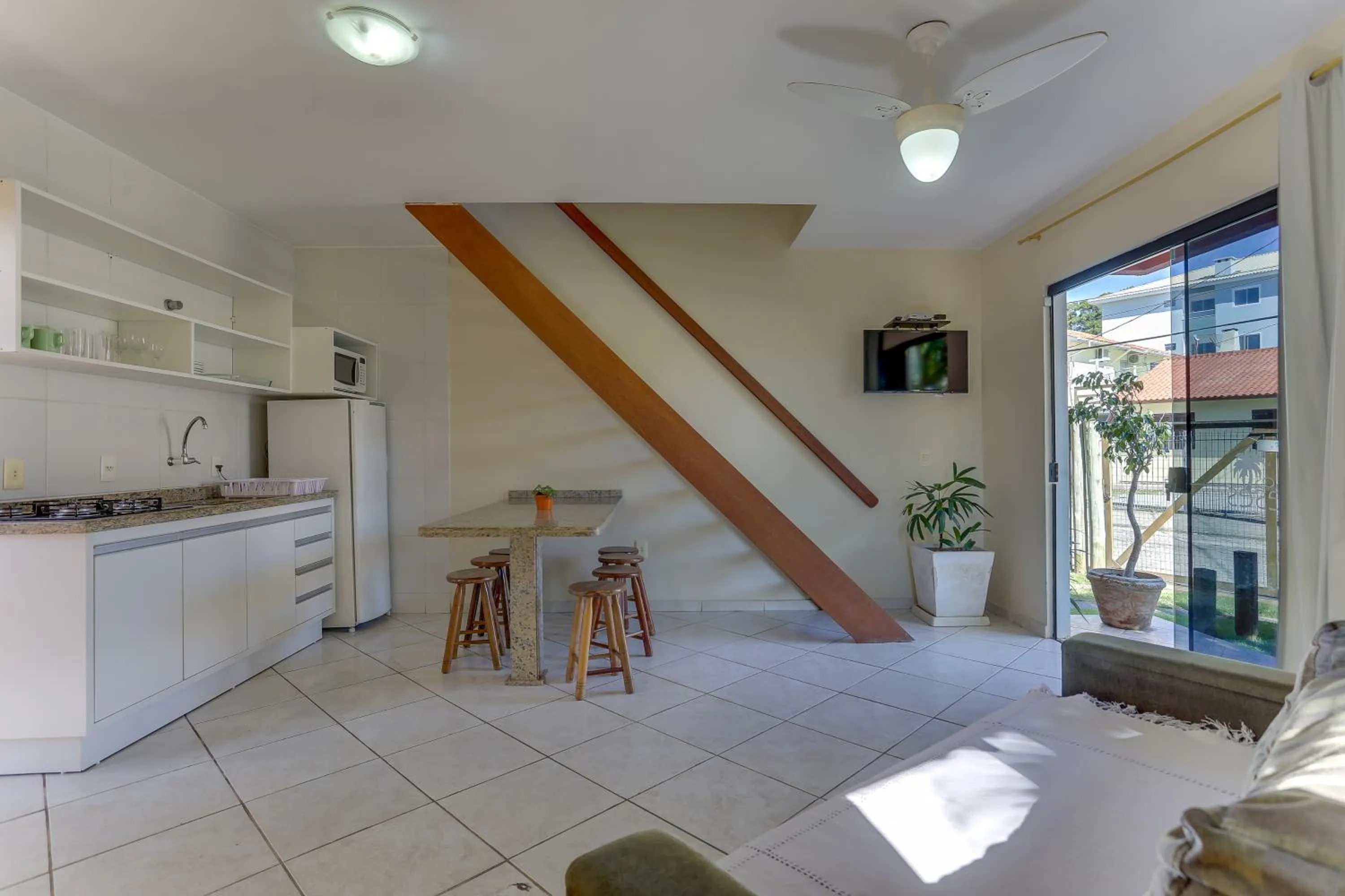 Kitchen or kitchenette in Pousada Praia dos Ingleses