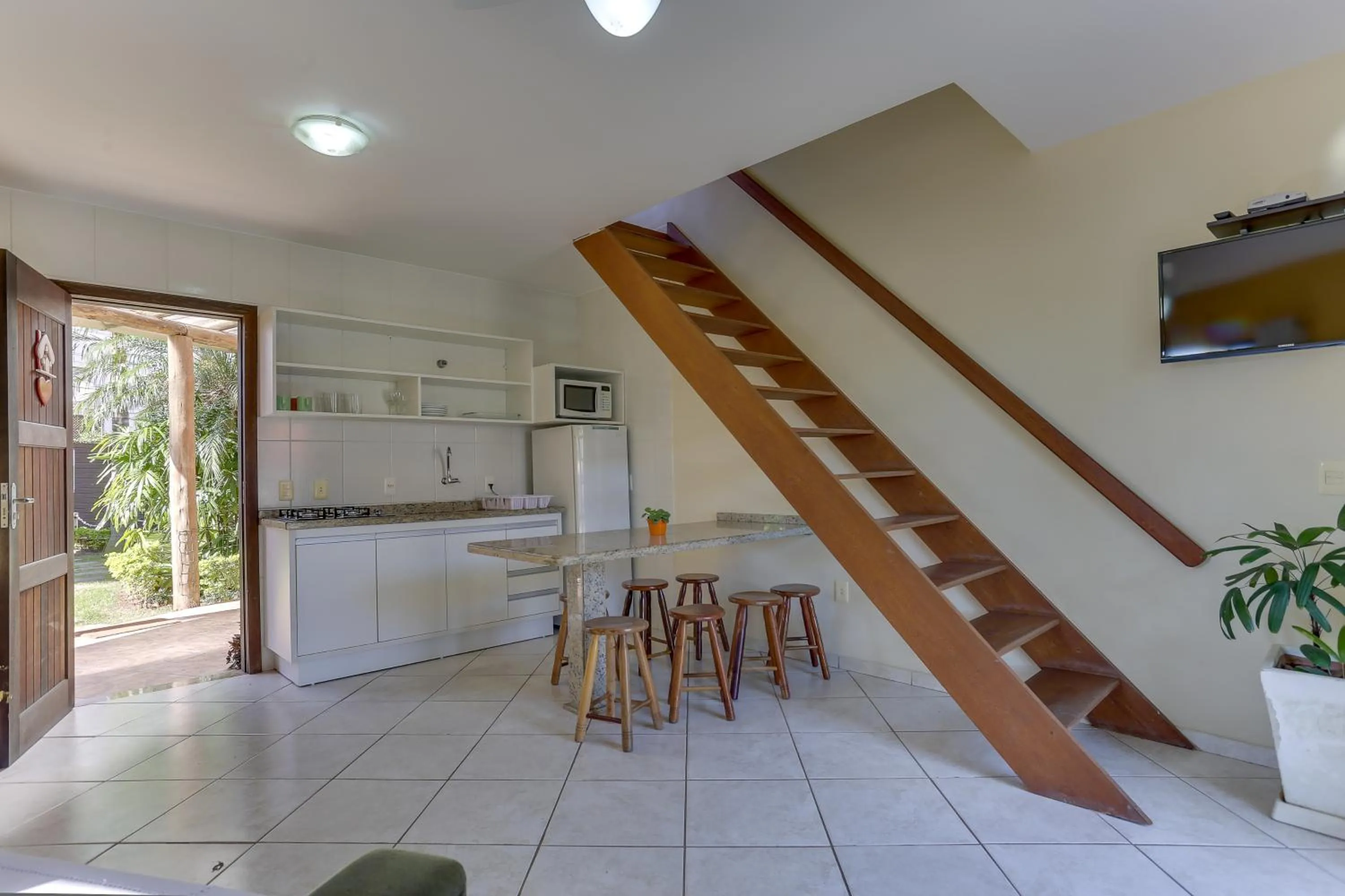 Kitchen or kitchenette in Pousada Praia dos Ingleses