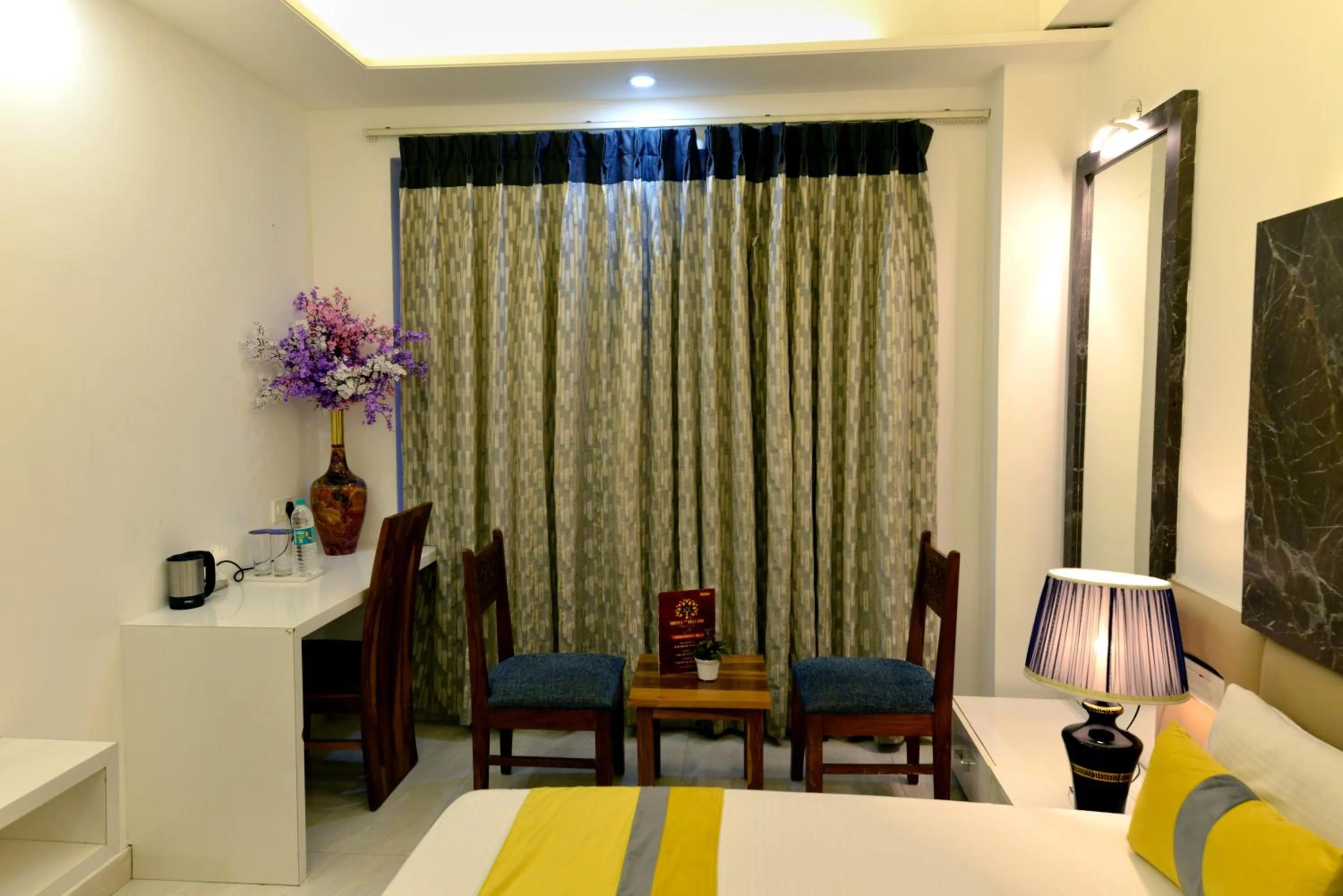 On site, Bed in Hotel The Yellow