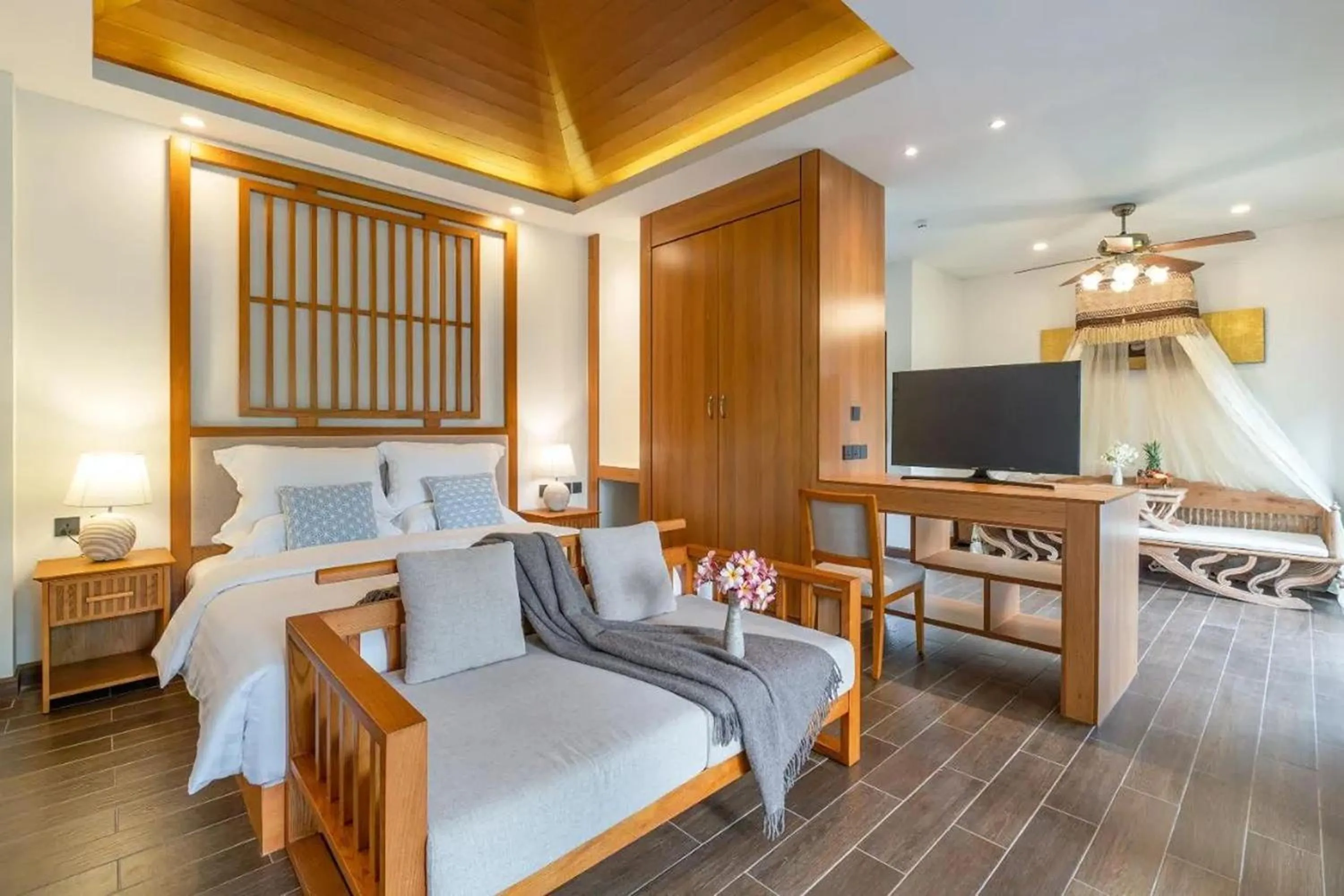 Bed in Lanna Deer Resort Chiang Mai