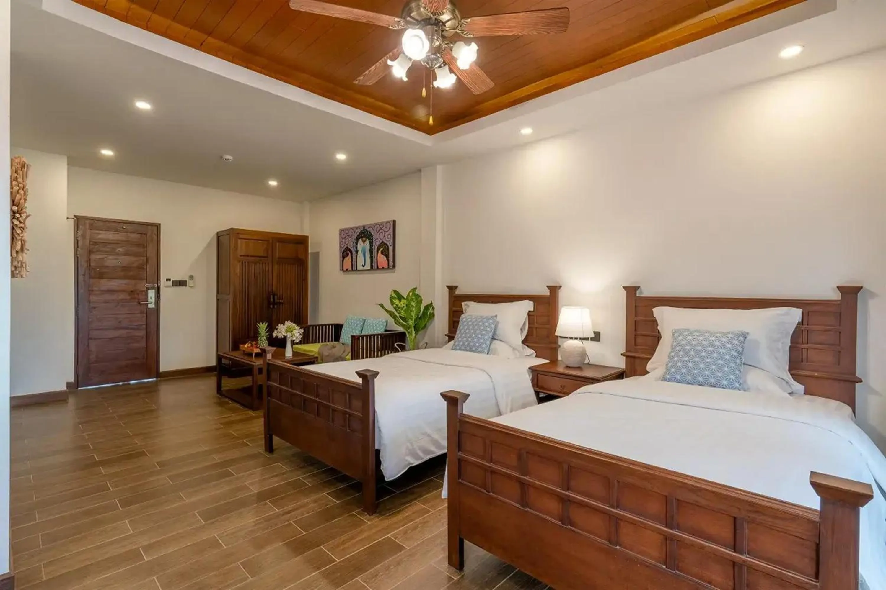 Bed in Lanna Deer Resort Chiang Mai