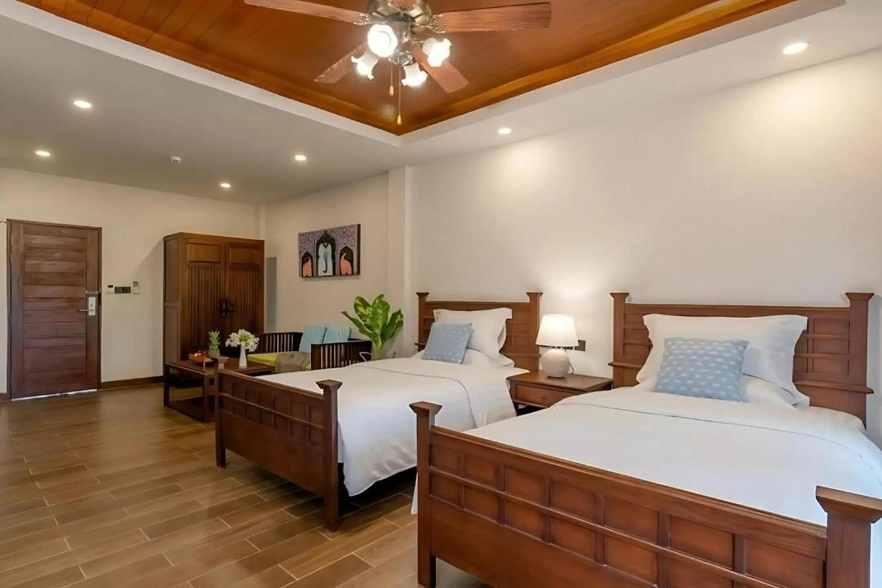 Bed in Lanna Deer Resort Chiang Mai