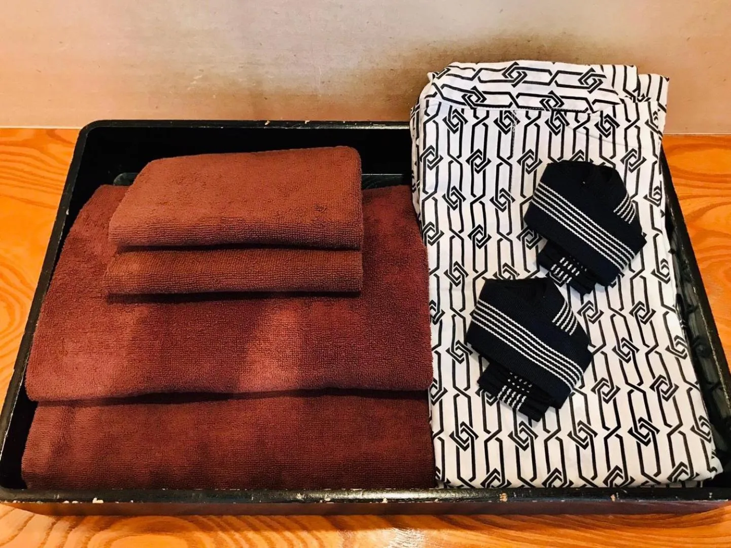 towels in Lake Side Nikko Hotel