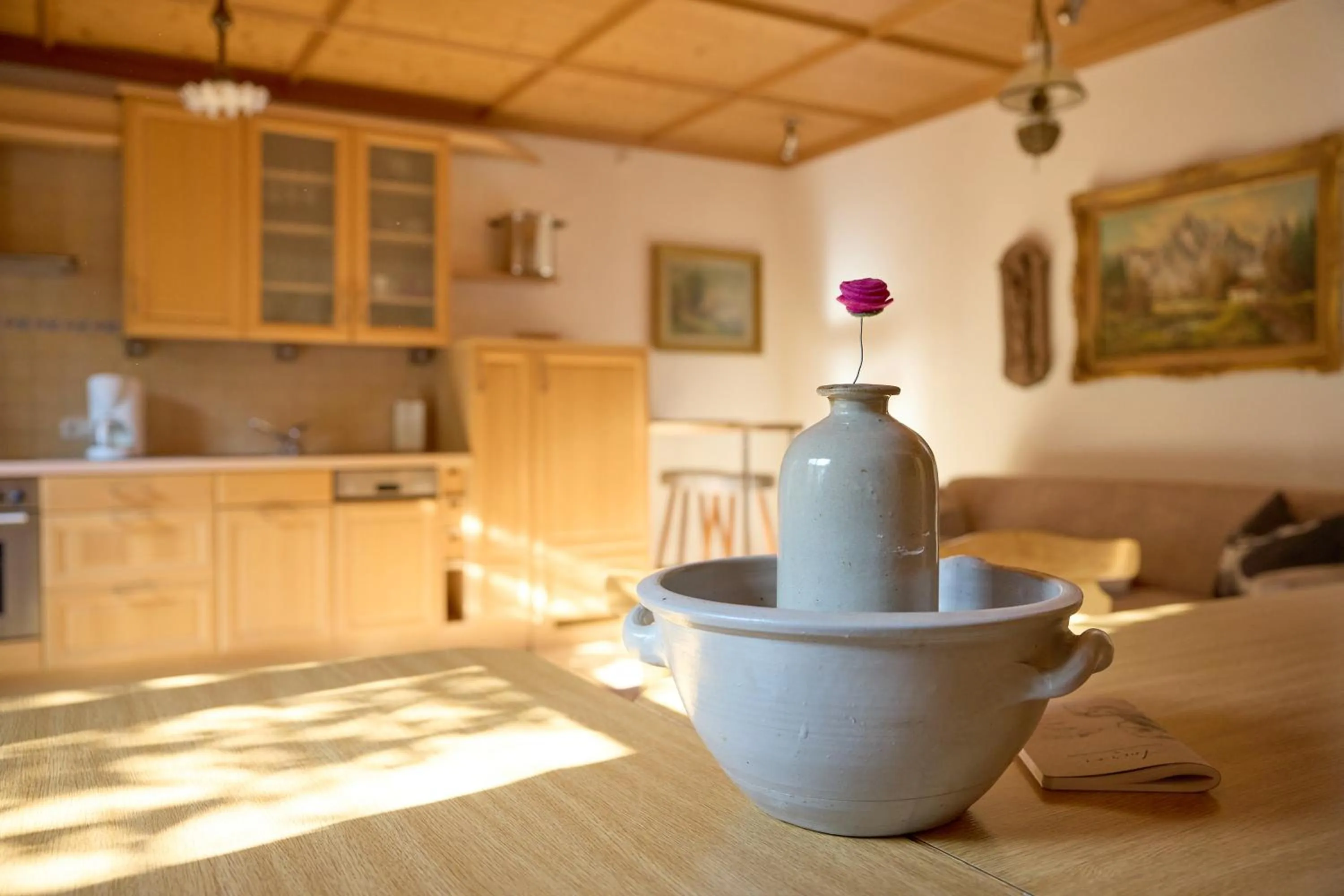 Kitchen or kitchenette in Alt Montafon Hotel Appartements by Pferd auf Wolke