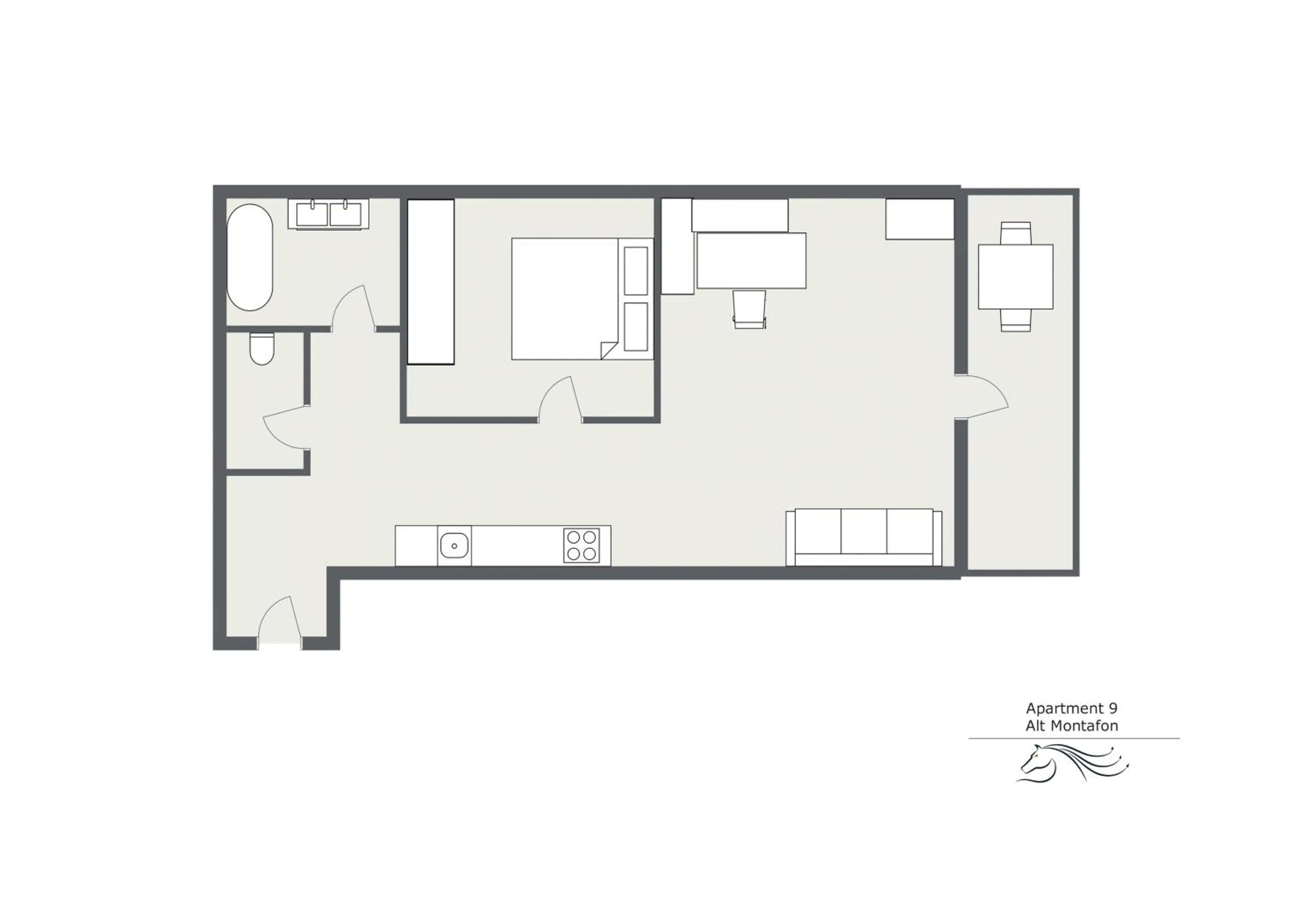 Floor plan in Alt Montafon Hotel Appartements by Pferd auf Wolke