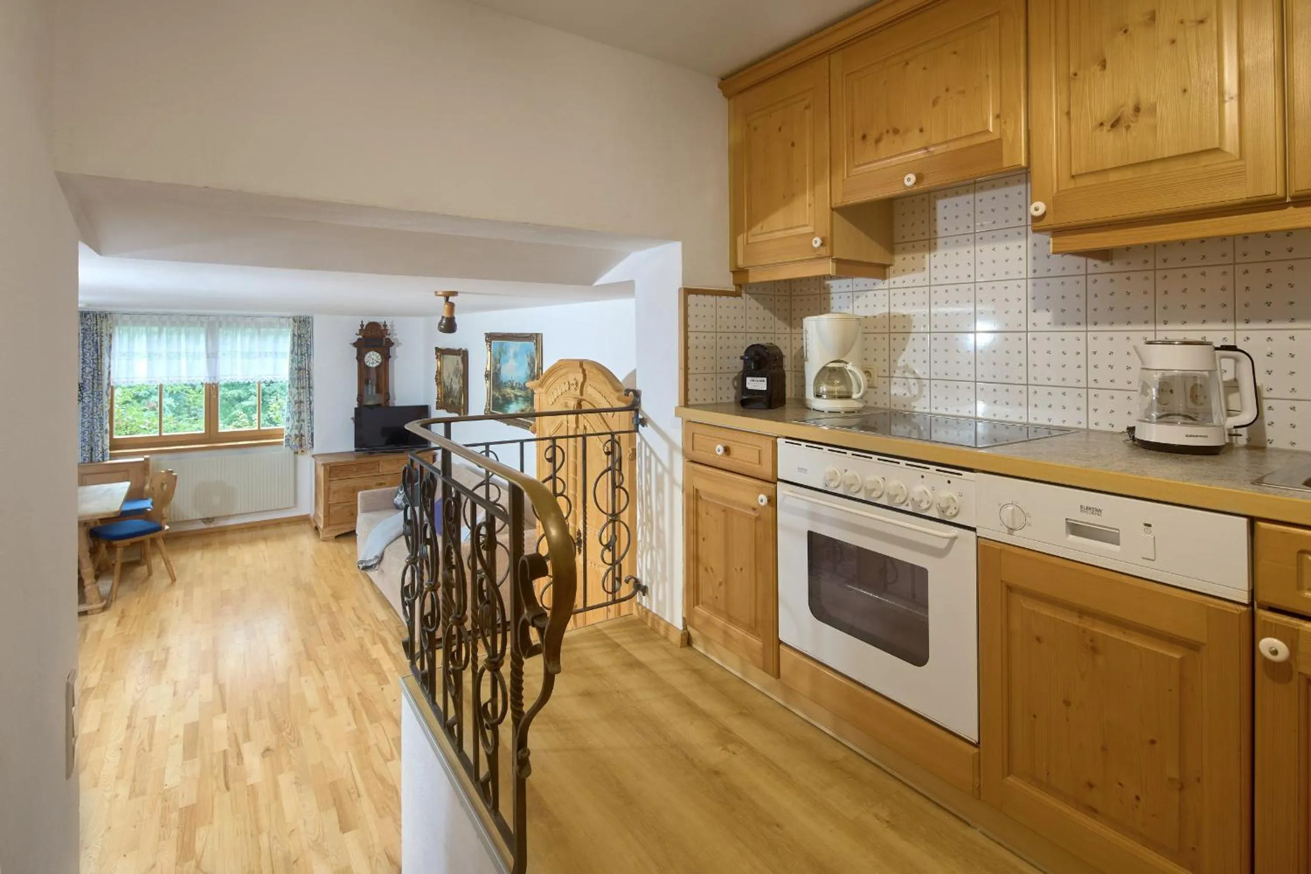 Kitchen or kitchenette in Alt Montafon Hotel Appartements by Pferd auf Wolke