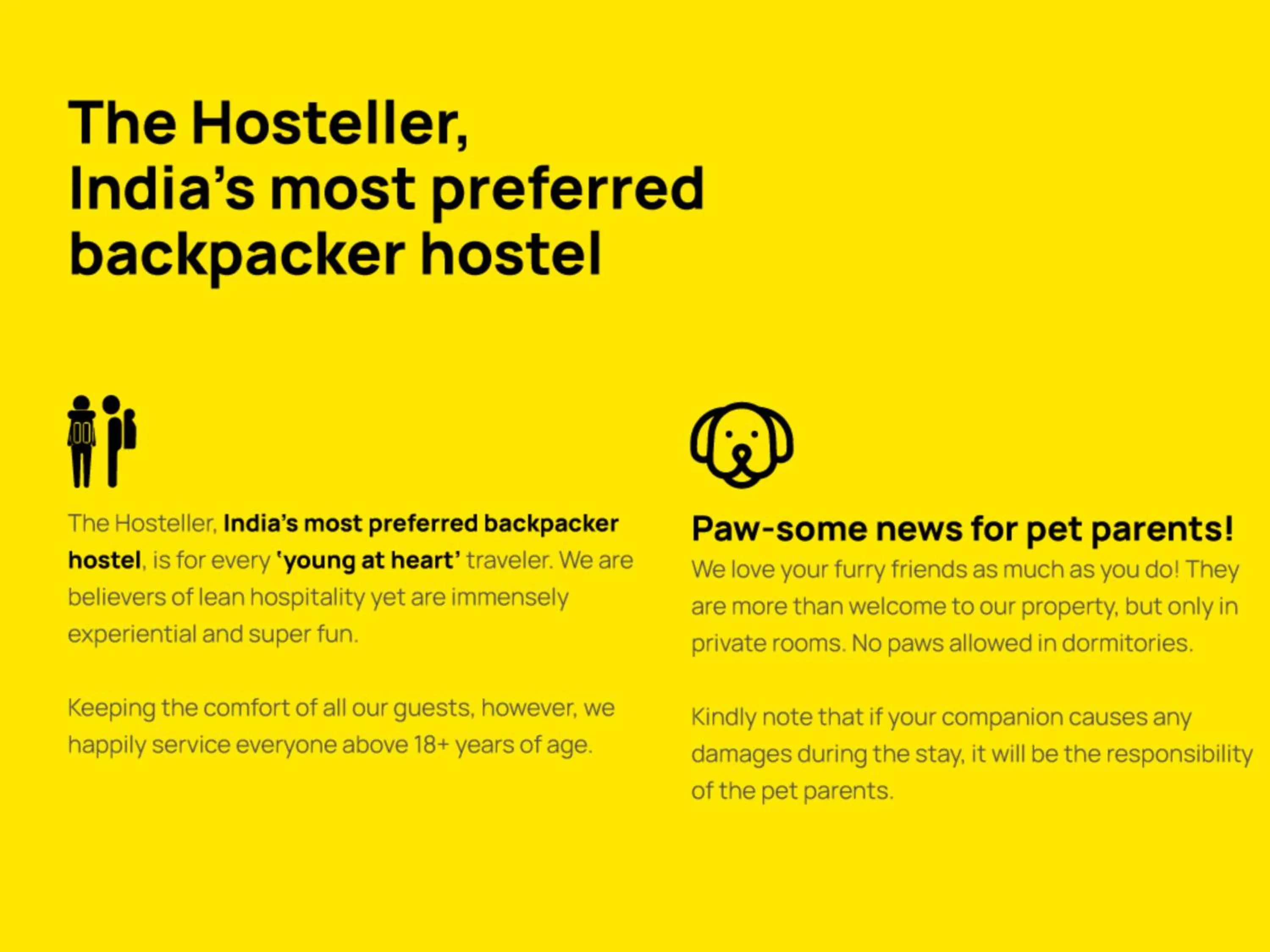 pet friendly in The Hosteller Delhi