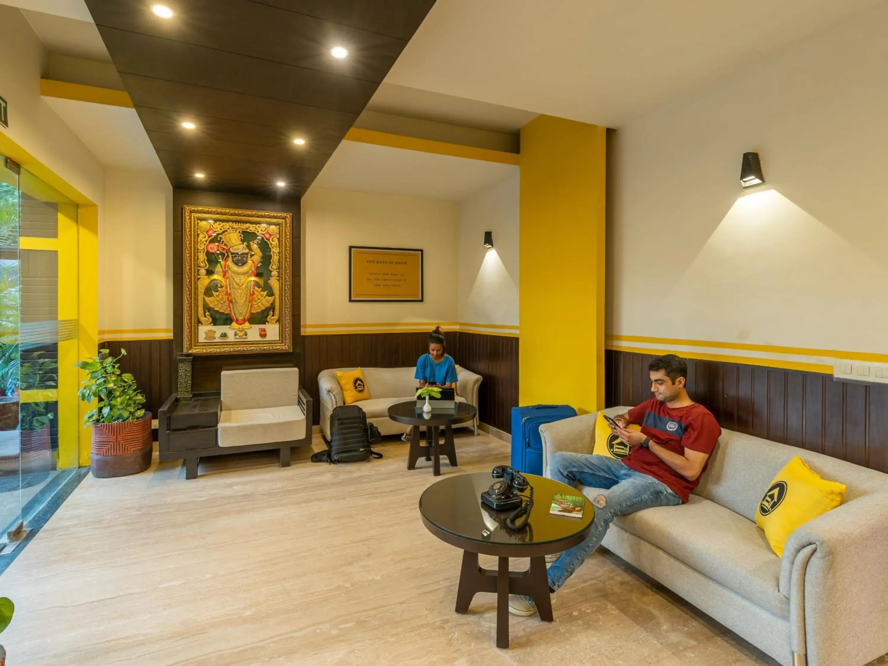 Lobby or reception in The Hosteller Delhi Lobby or reception in The Hosteller Delhi