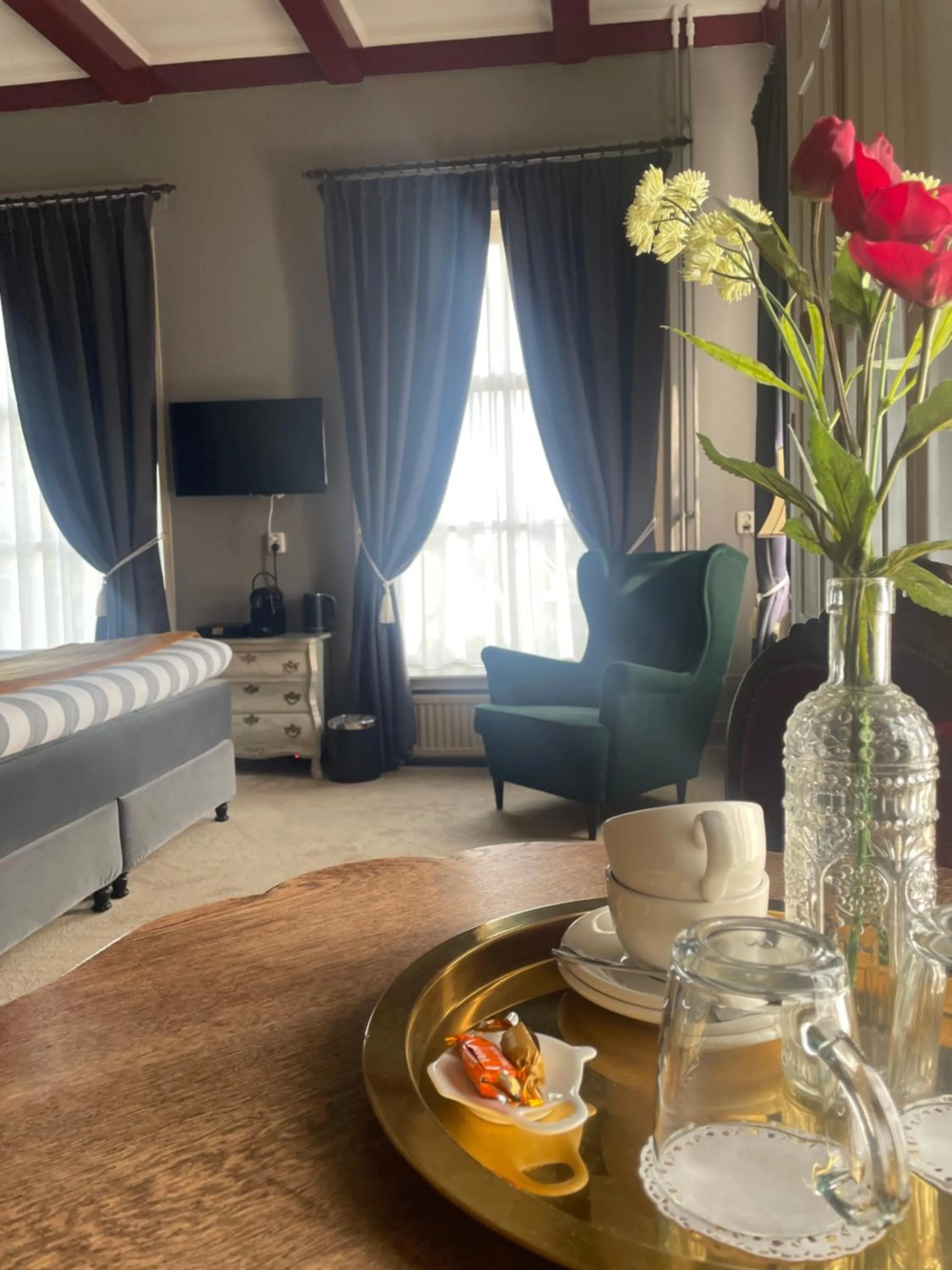 Decorative detail, Bed in Herberg Het Rechthuis