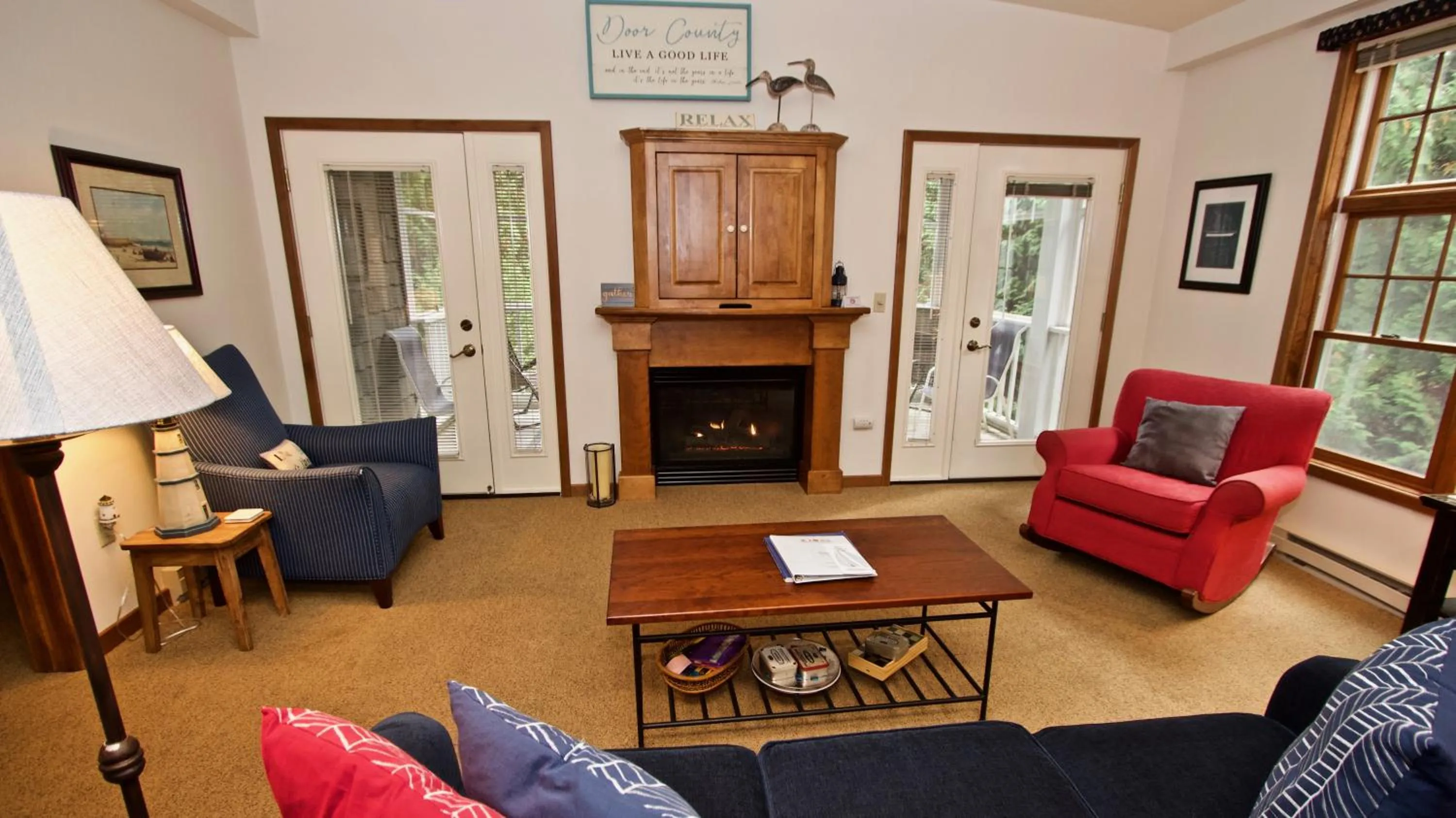 Living room in Baileys Harbor Yacht Club Resort