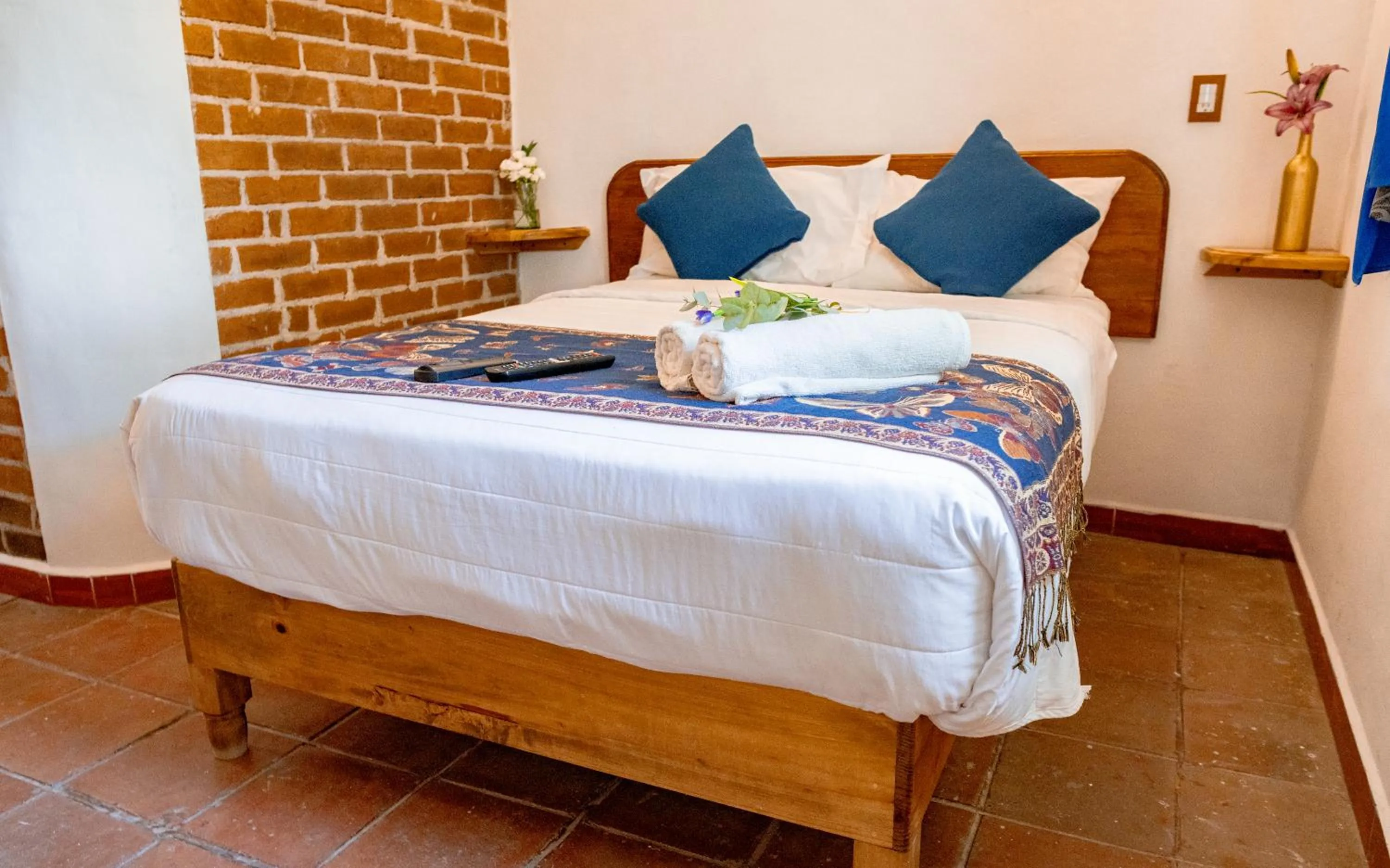 Bed in HOTEL EX HACIENDA EL MOLINO