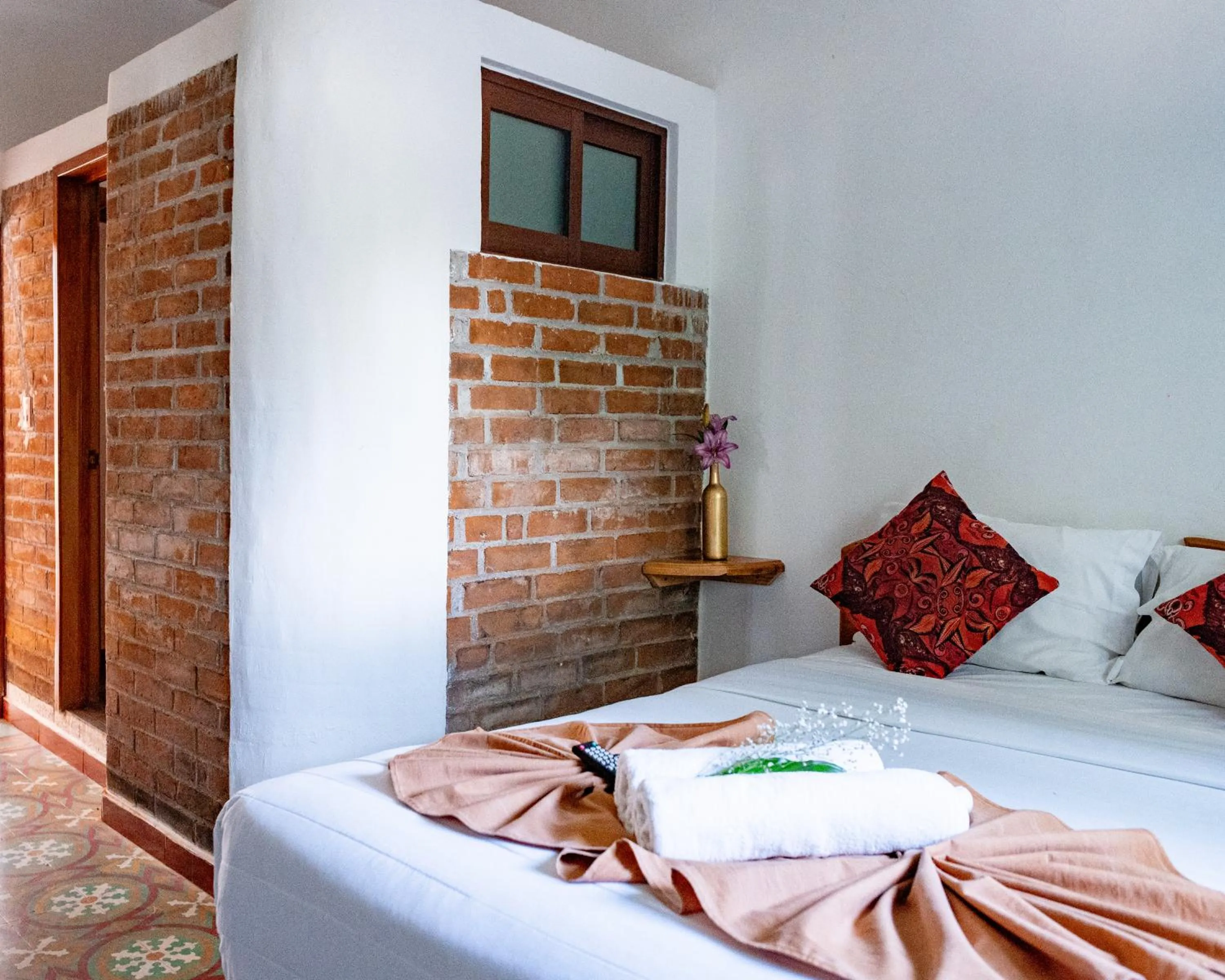 Bed in HOTEL EX HACIENDA EL MOLINO