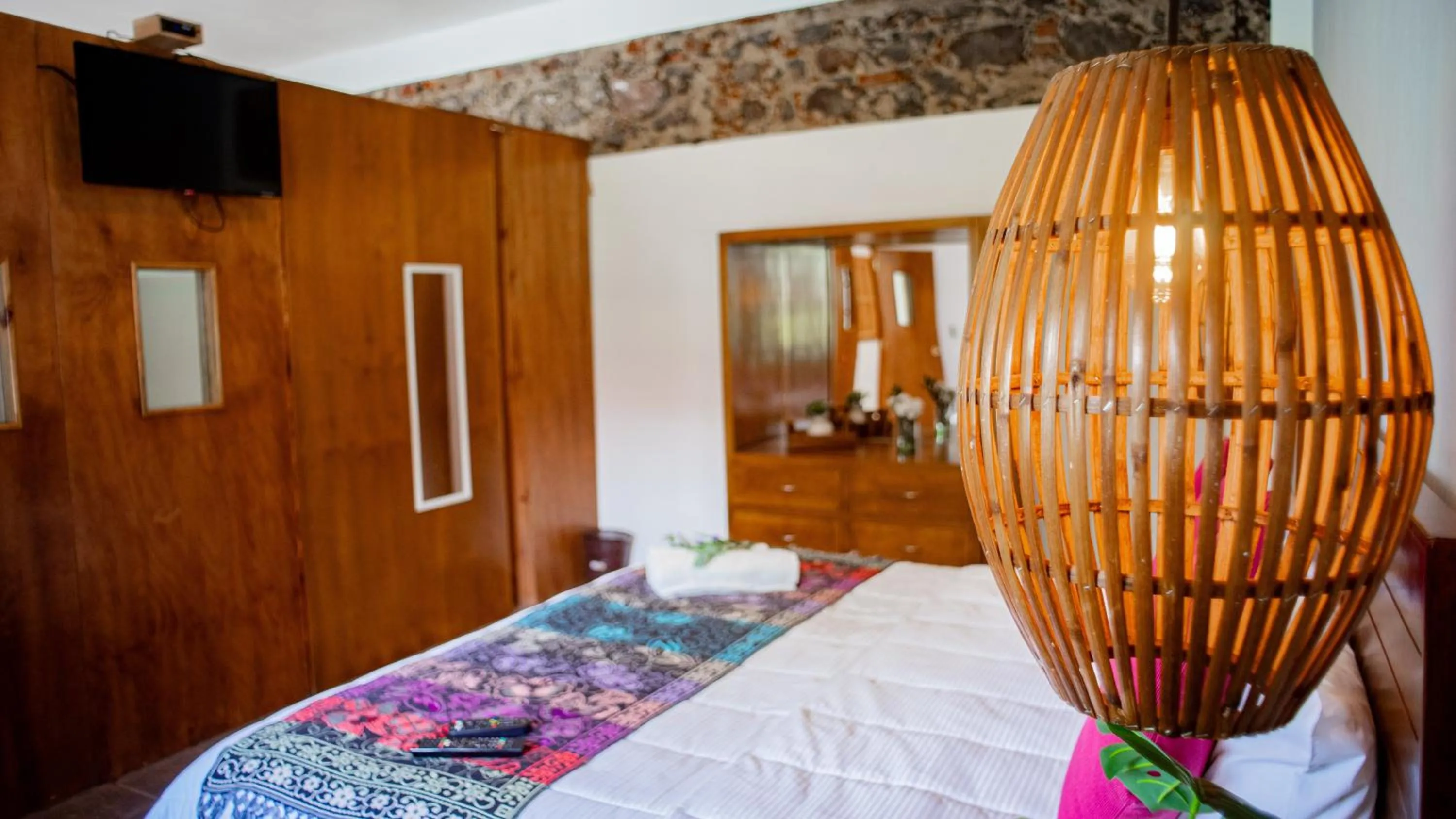 Bed in HOTEL EX HACIENDA EL MOLINO