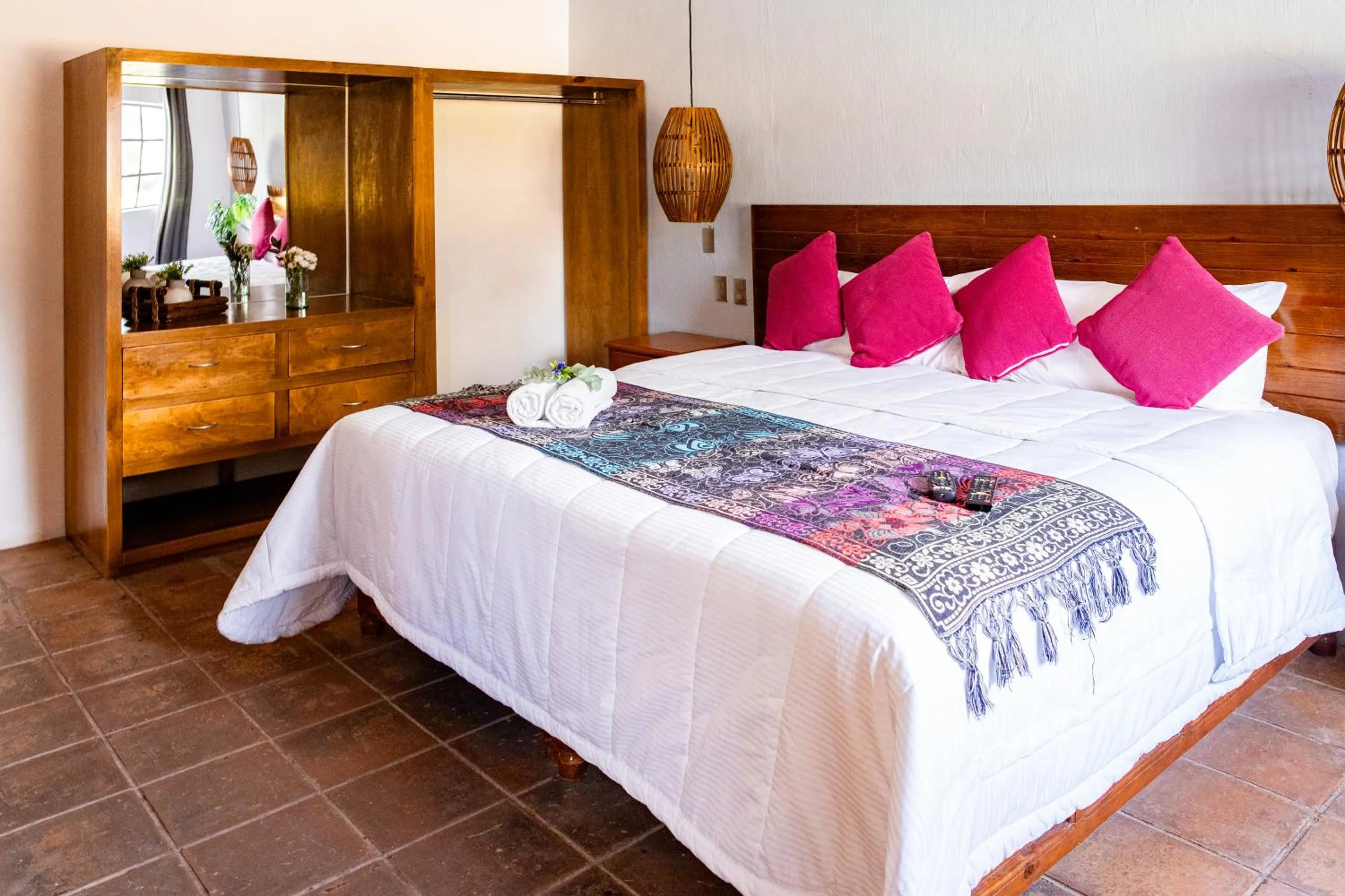 Bed in HOTEL EX HACIENDA EL MOLINO