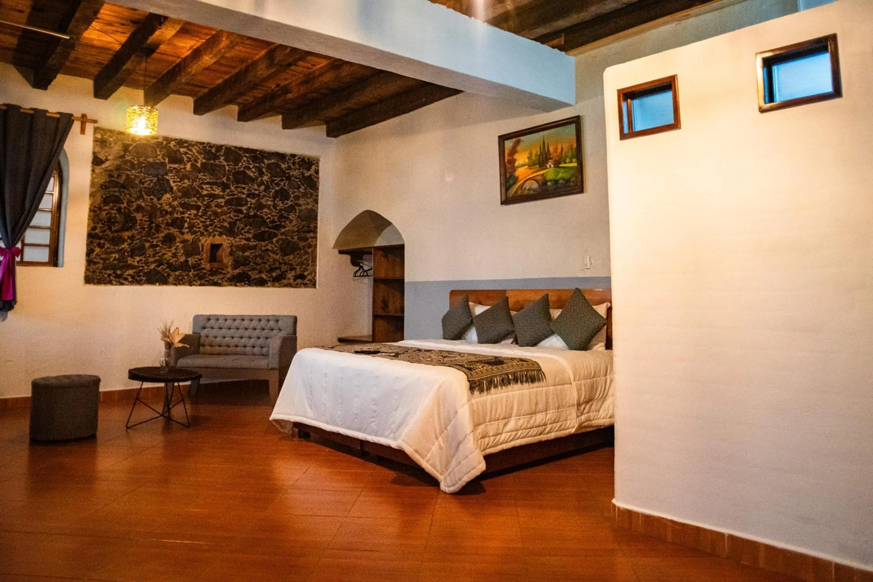 Bed in HOTEL EX HACIENDA EL MOLINO