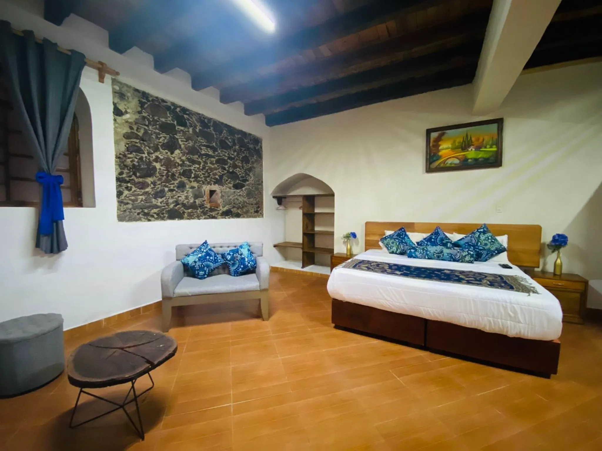 Bed in HOTEL EX HACIENDA EL MOLINO