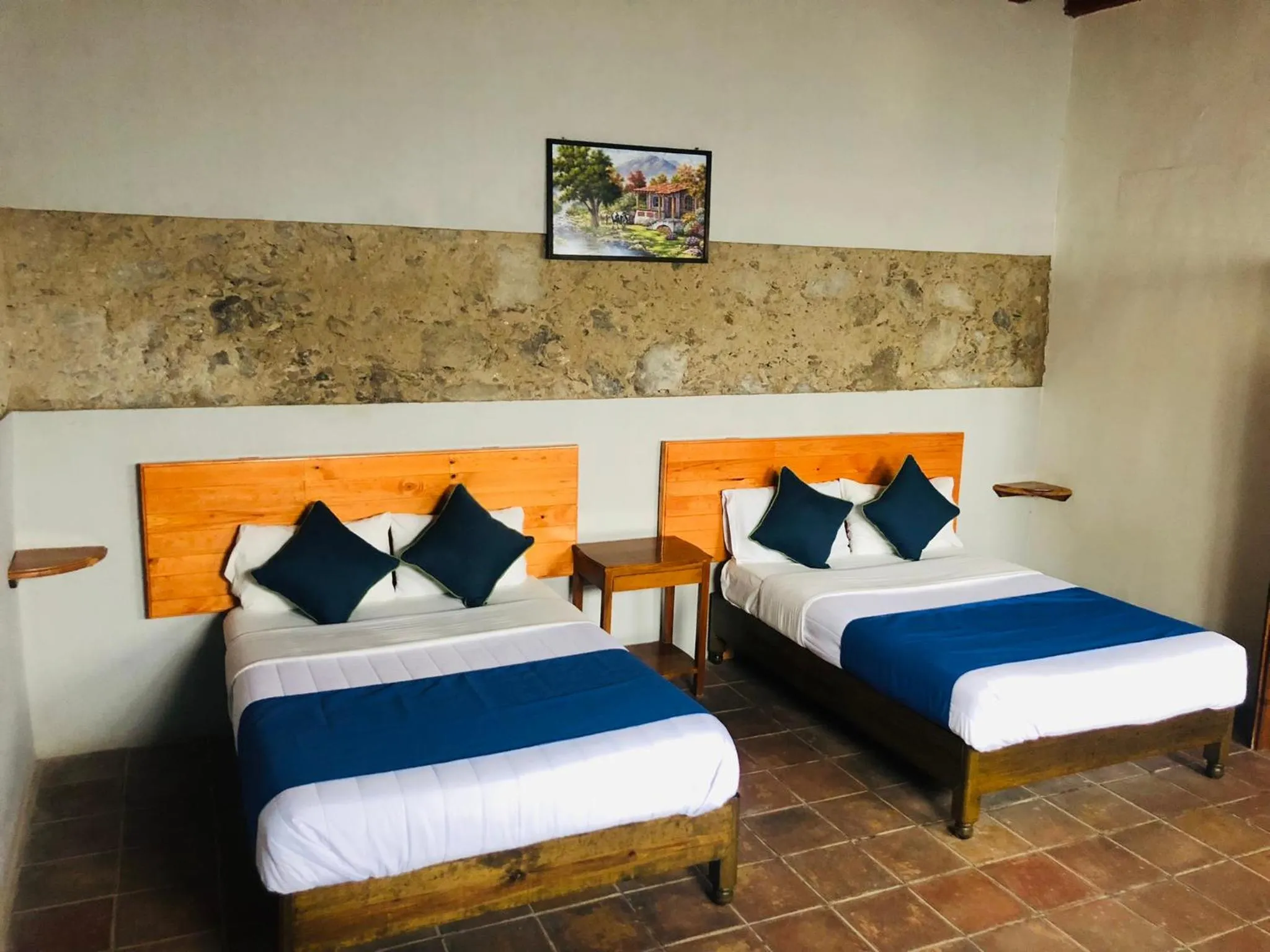 Bed in HOTEL EX HACIENDA EL MOLINO