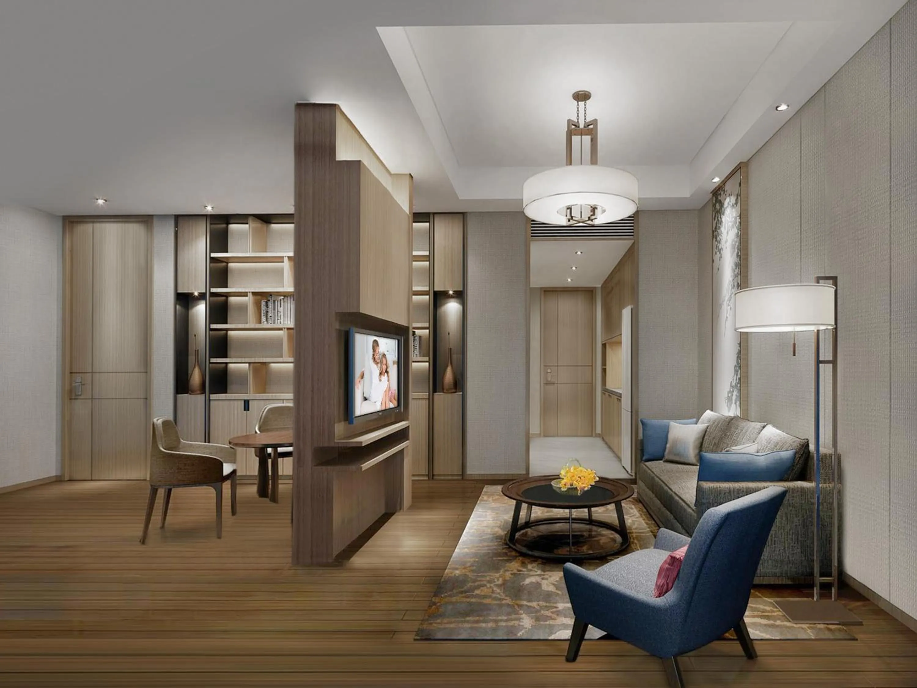 TV and multimedia, Seating Area in Somerset Zhuankou Wuhan