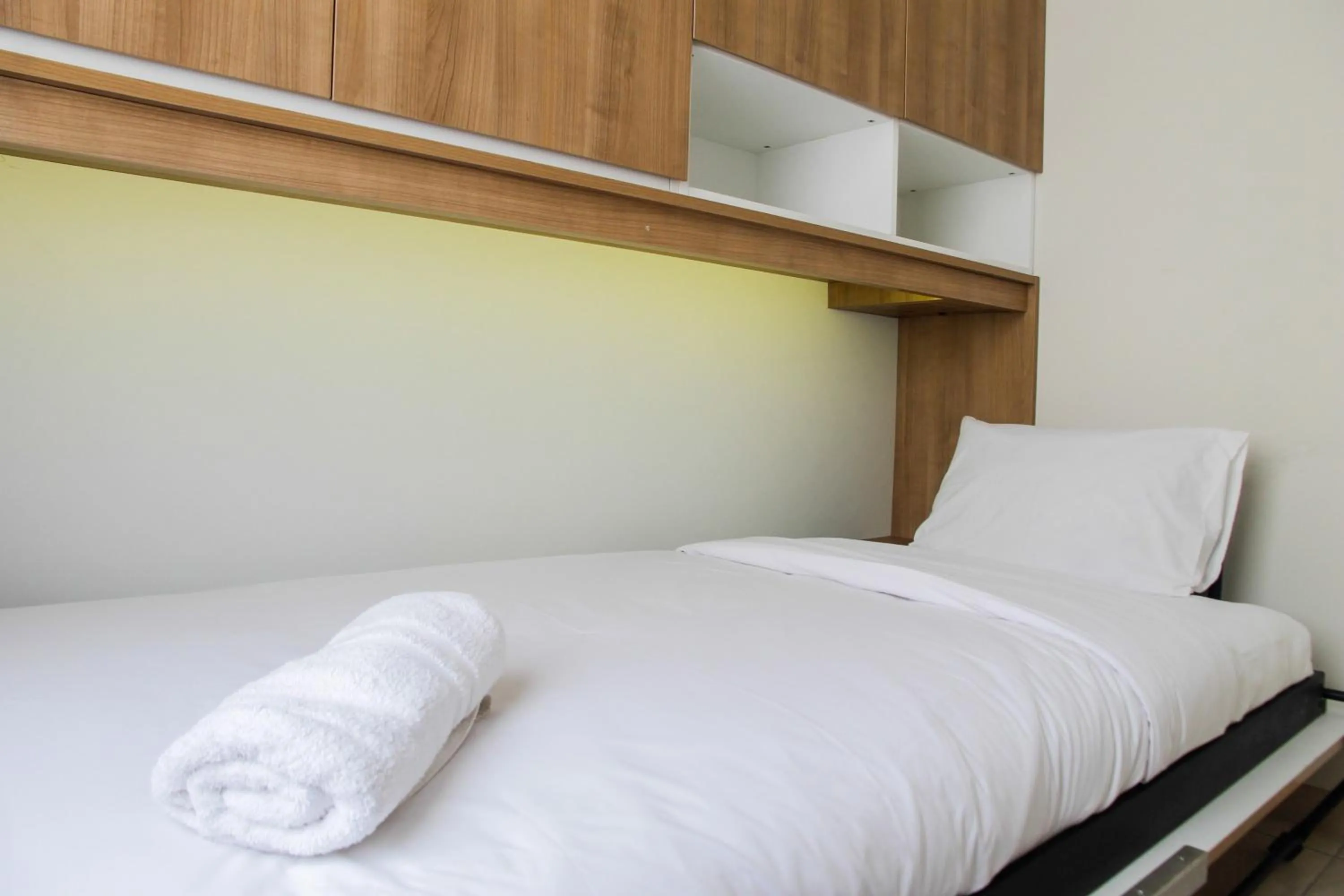 2BR with Sofa Bed at Springlake Summarecon Apartment By Travelio