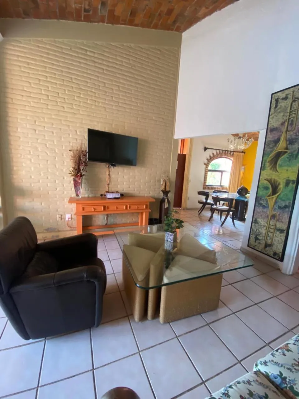 Communal lounge/ TV room in Hotel Villas Ajijic, Ajijic Chapala Jalisco