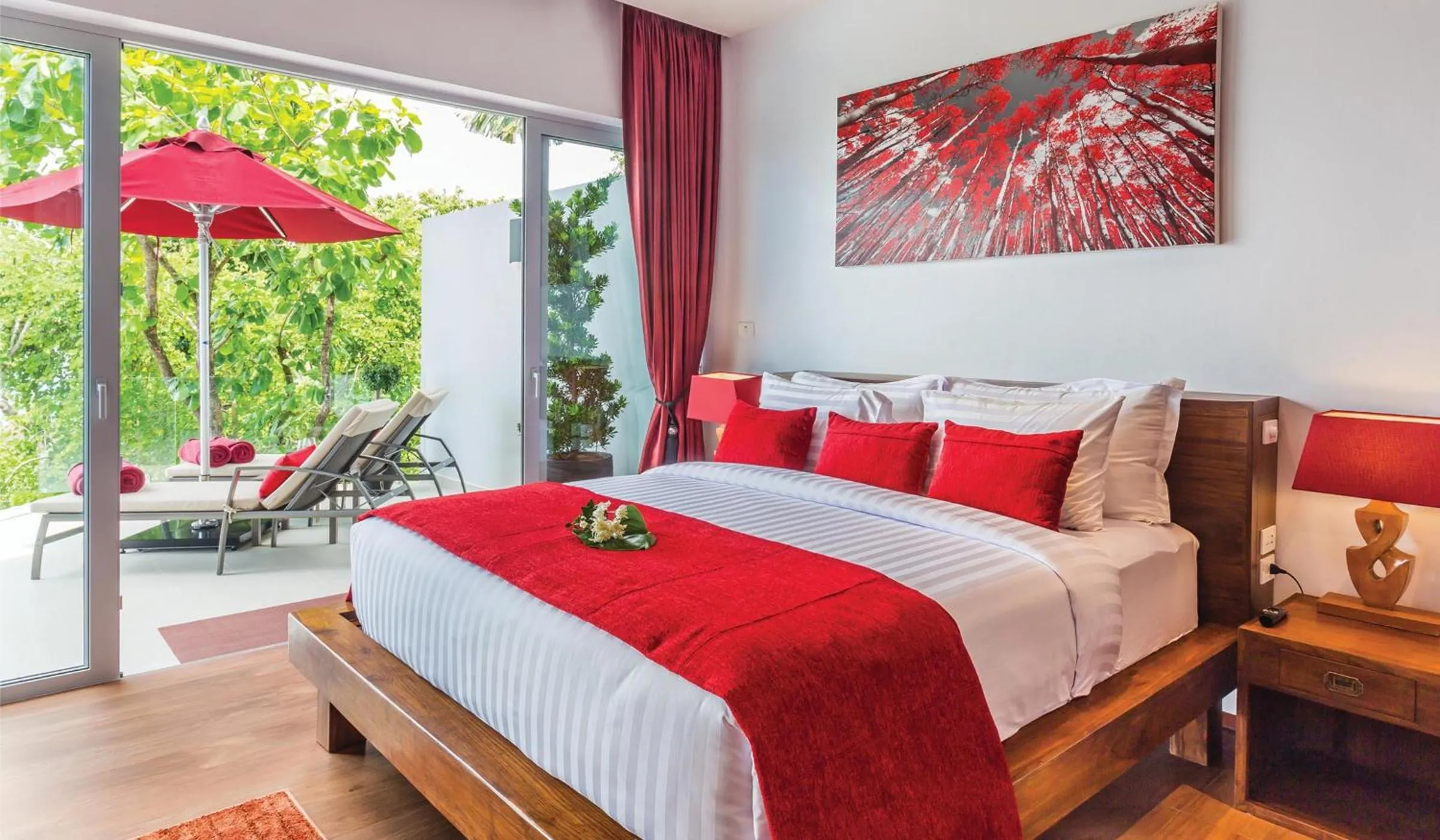 Bed in Eranda Pool Spa Villa, Chaweng Koh Samui