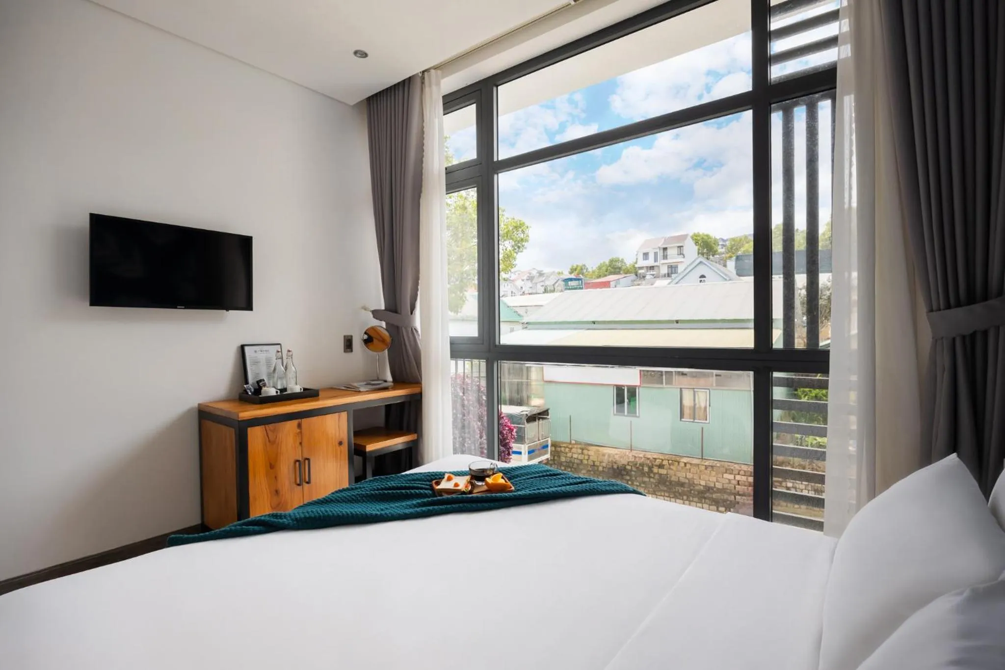 View (from property/room), Bed in Canary Dalat Hotel