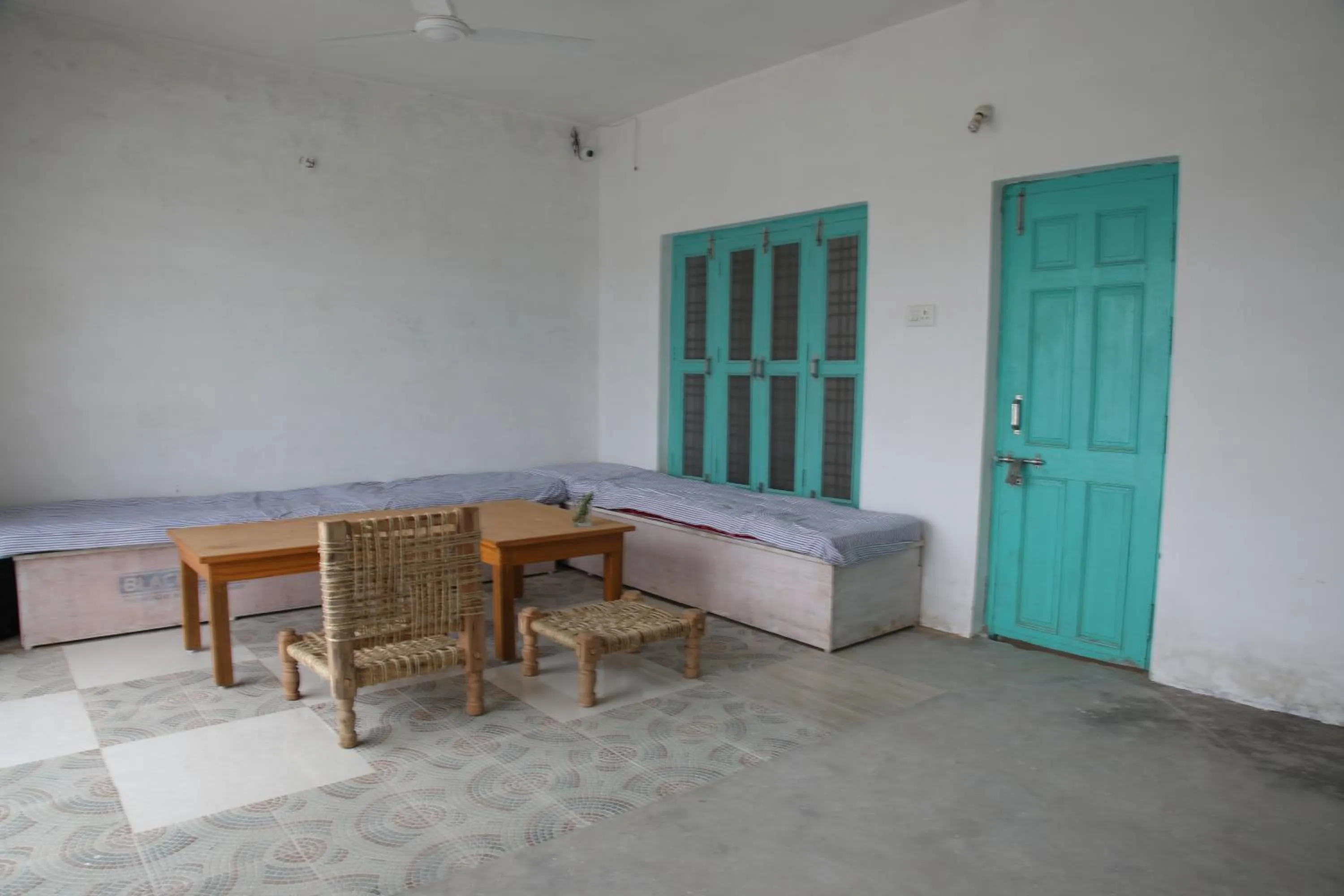 Seating area in Moustache Khajuraho