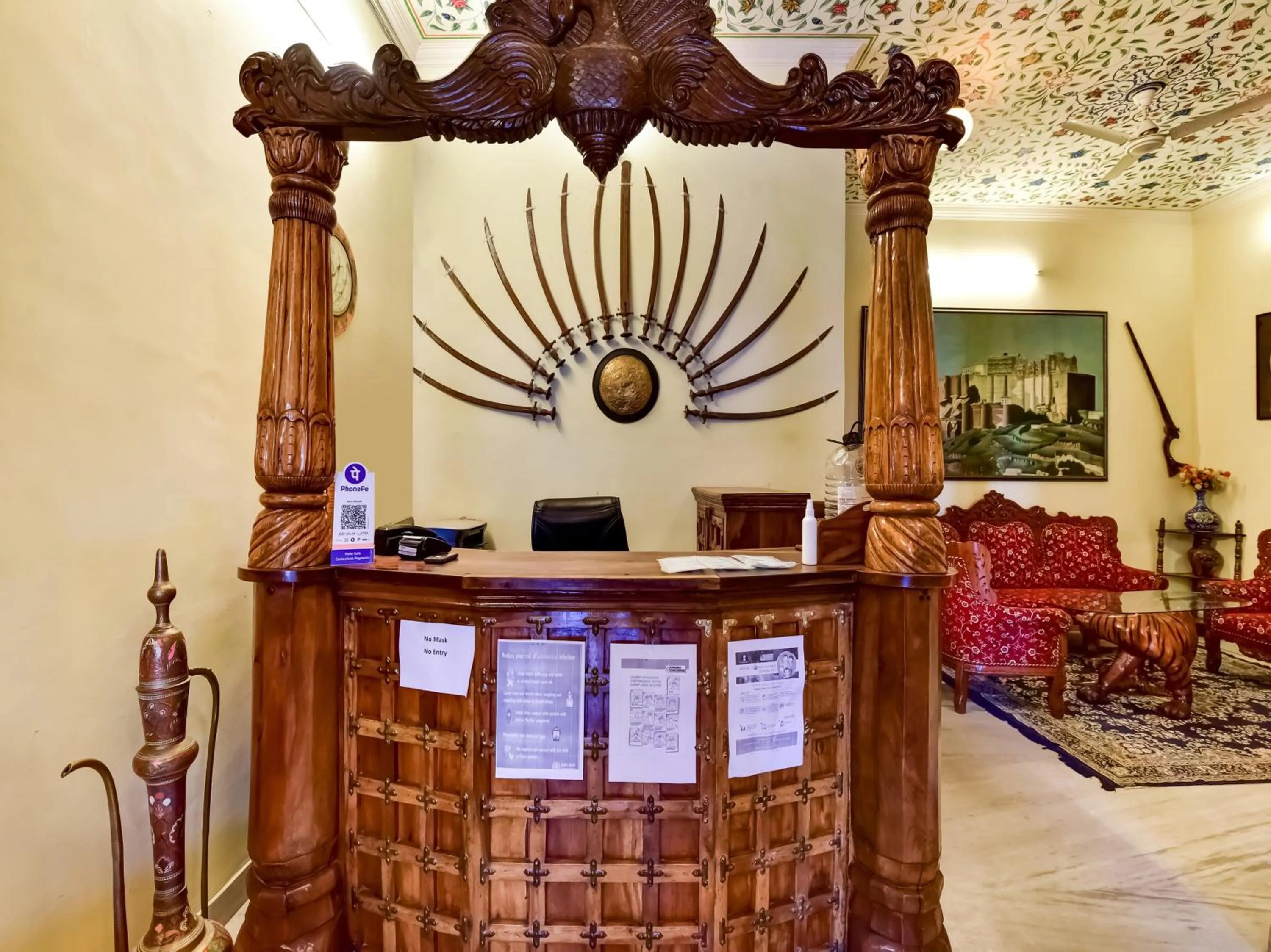 Lobby or reception in Hotel Radoli House - A Heritage Hotel
