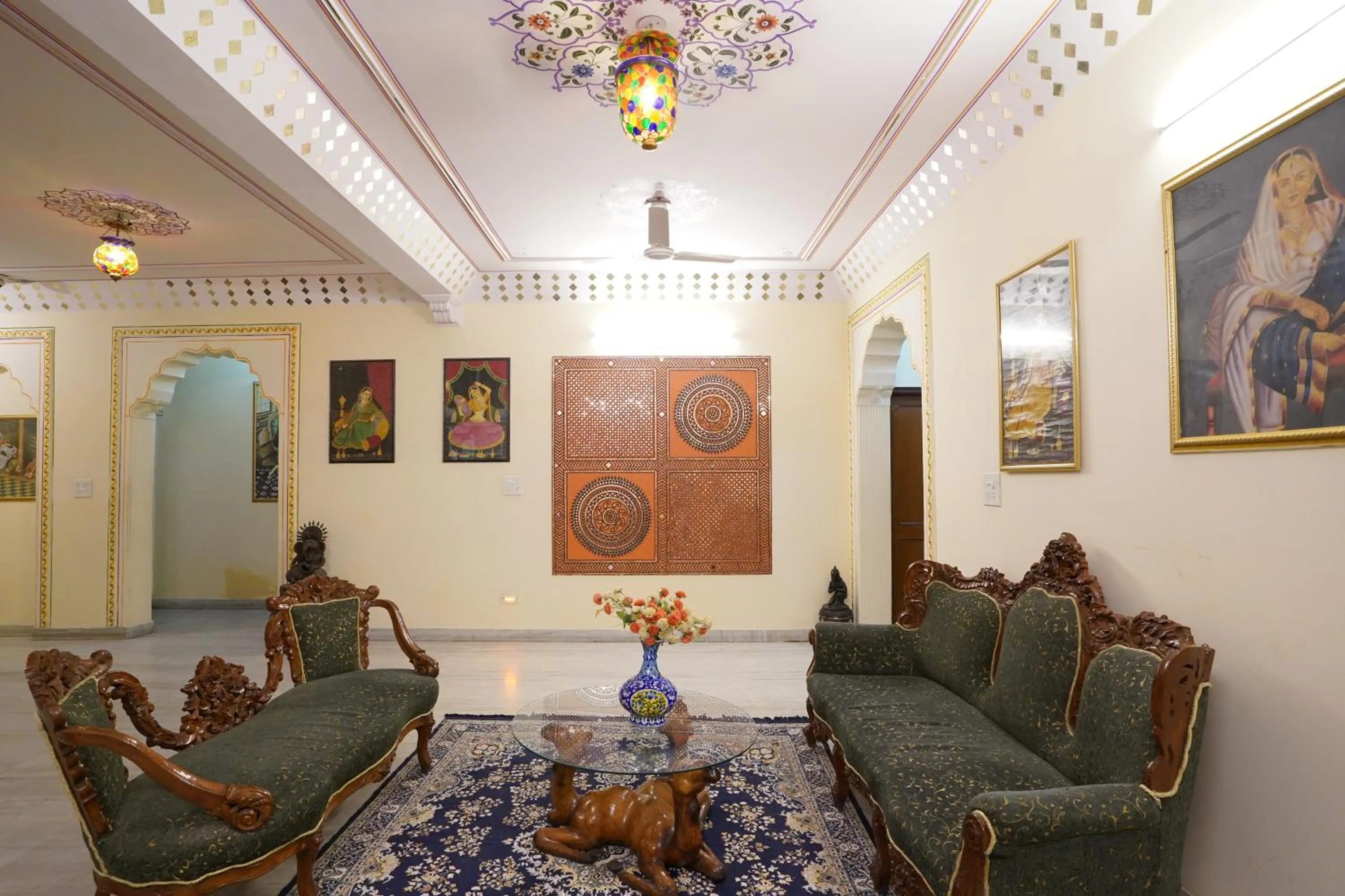 Seating area in Hotel Radoli House - A Heritage Hotel