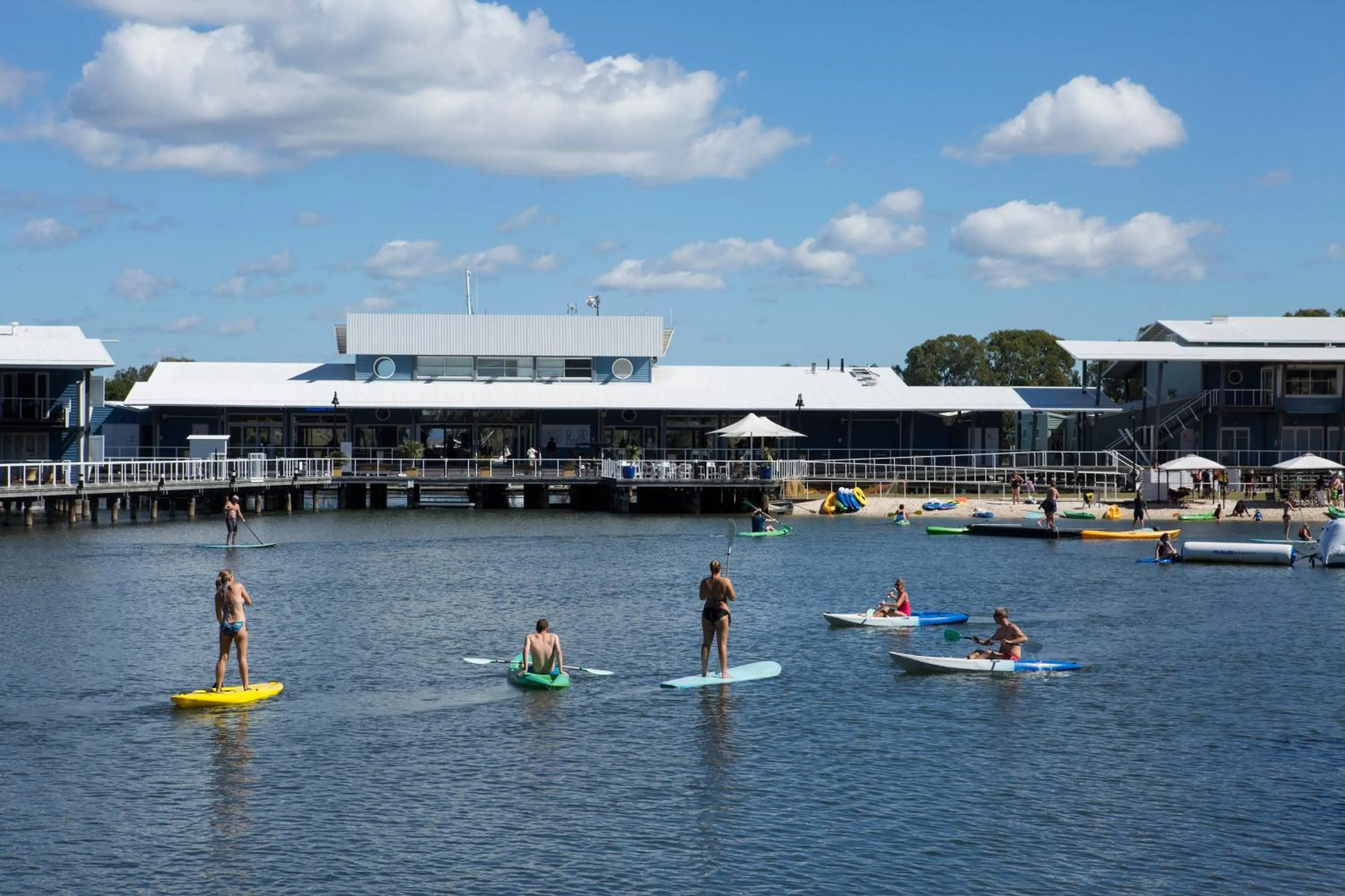 Aqua park, Canoeing in Couran Cove Island Resort