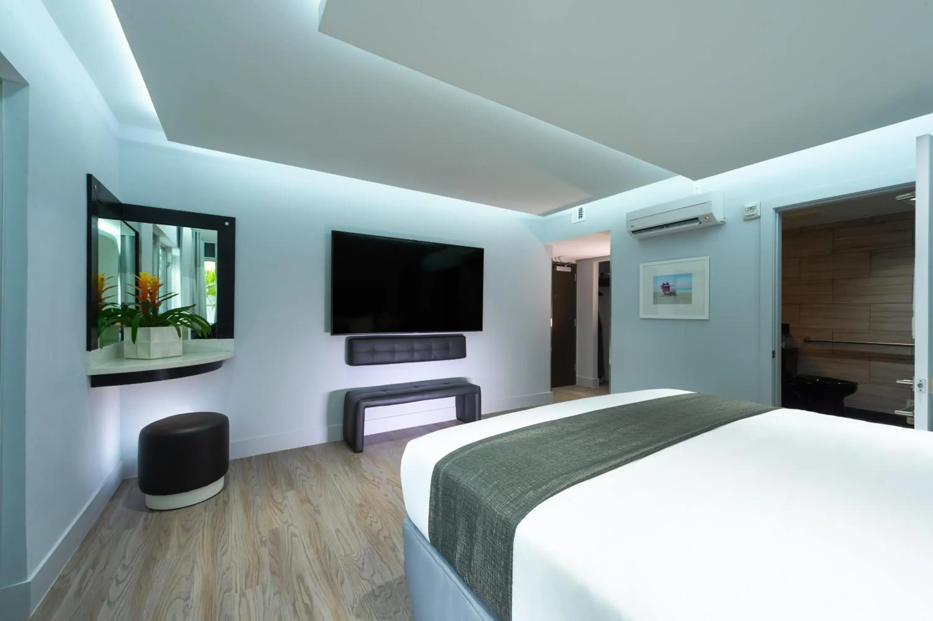 TV and multimedia, Bed in Kent Hotel TV and multimedia, Bed in Kent Hotel