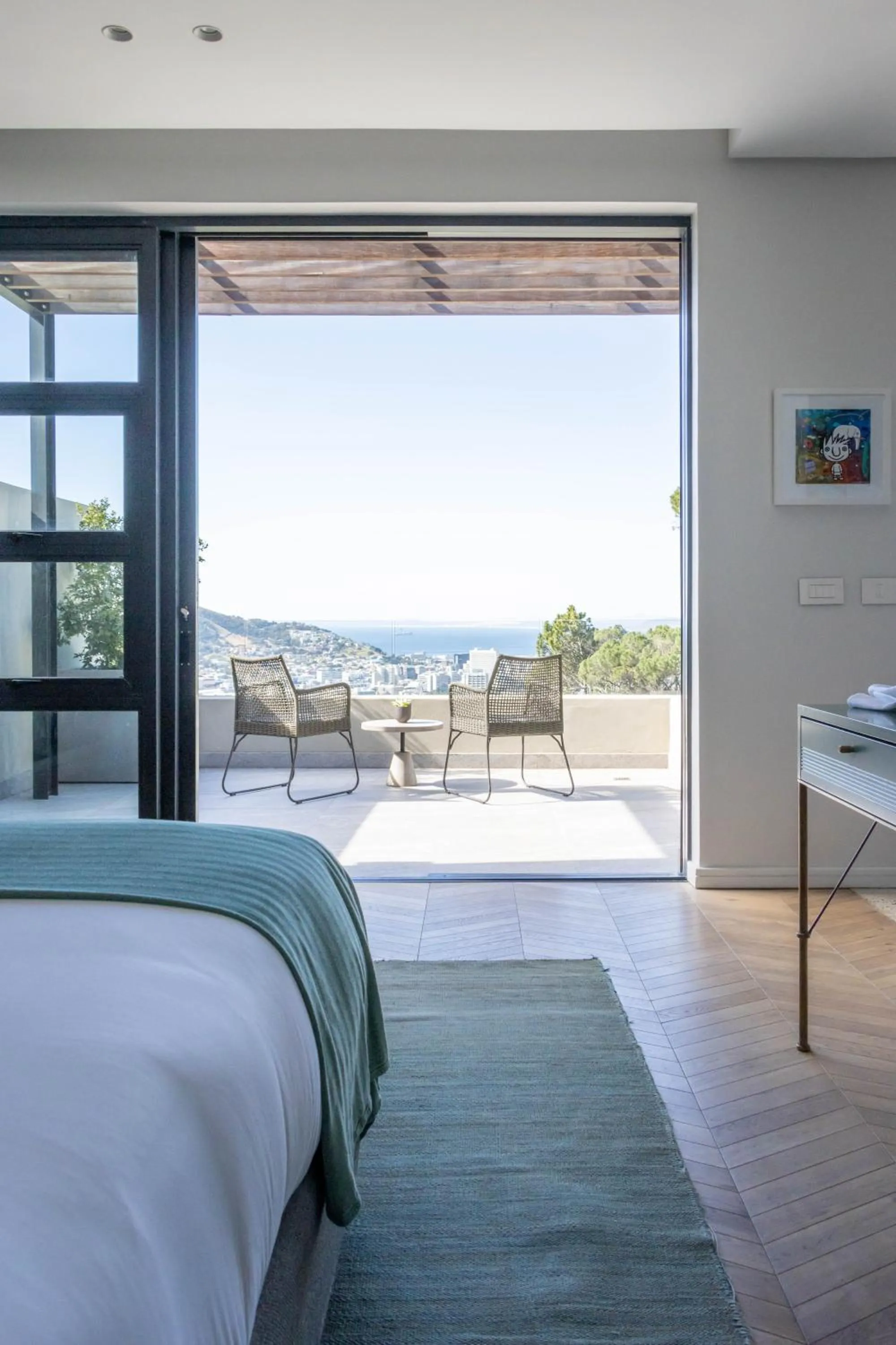 Sea view, Bed in Camissa House